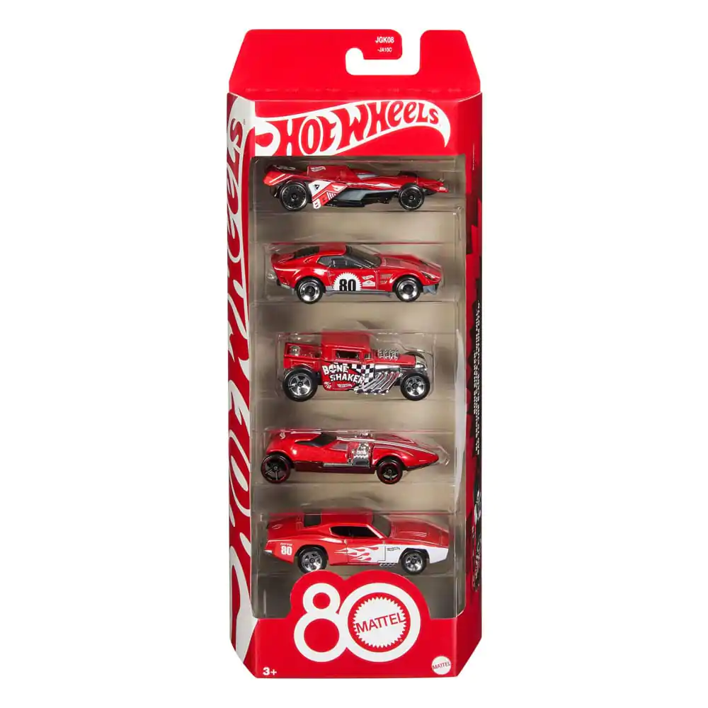 Hot Wheels Diecast Vozidlo 5-balenie 1/64 80. výročie produktová fotografia