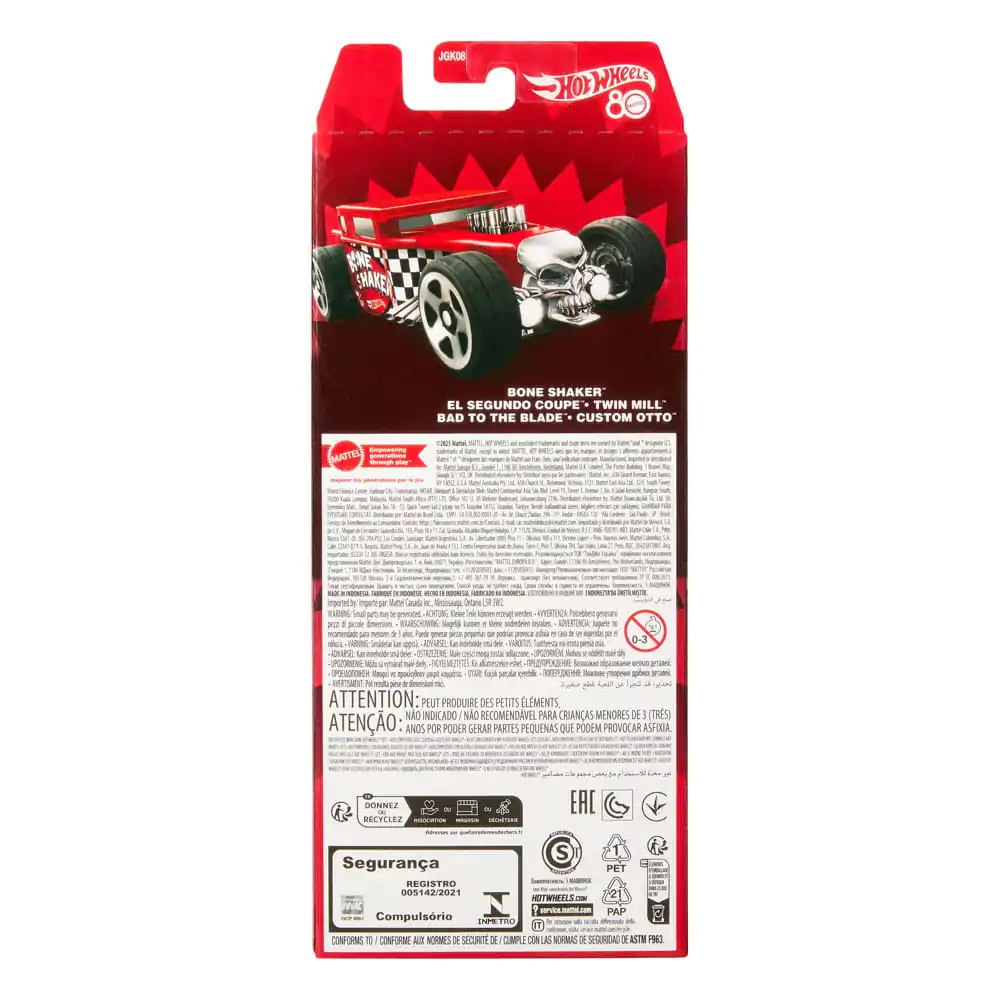 Hot Wheels Diecast Vozidlo 5-balenie 1/64 80. výročie produktová fotografia