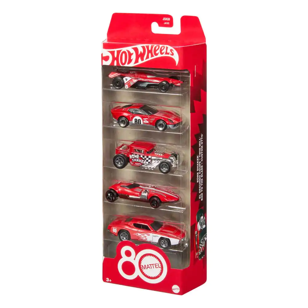 Hot Wheels Diecast Vozidlo 5-balenie 1/64 80. výročie produktová fotografia