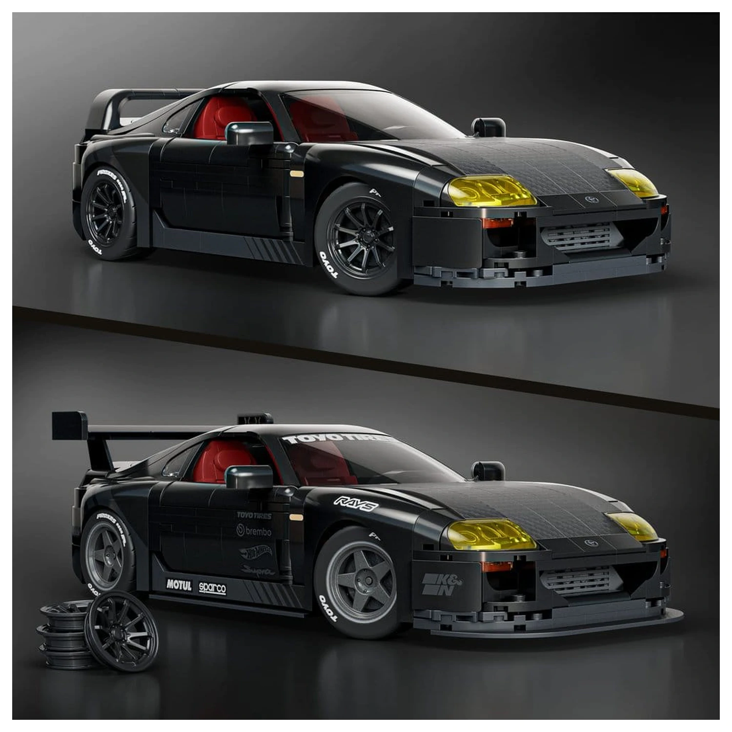 Hot Wheels Elite Mattel Brick Shop Stavebnica 1/16 '94 Toyota Supra MKIV produktová fotografia