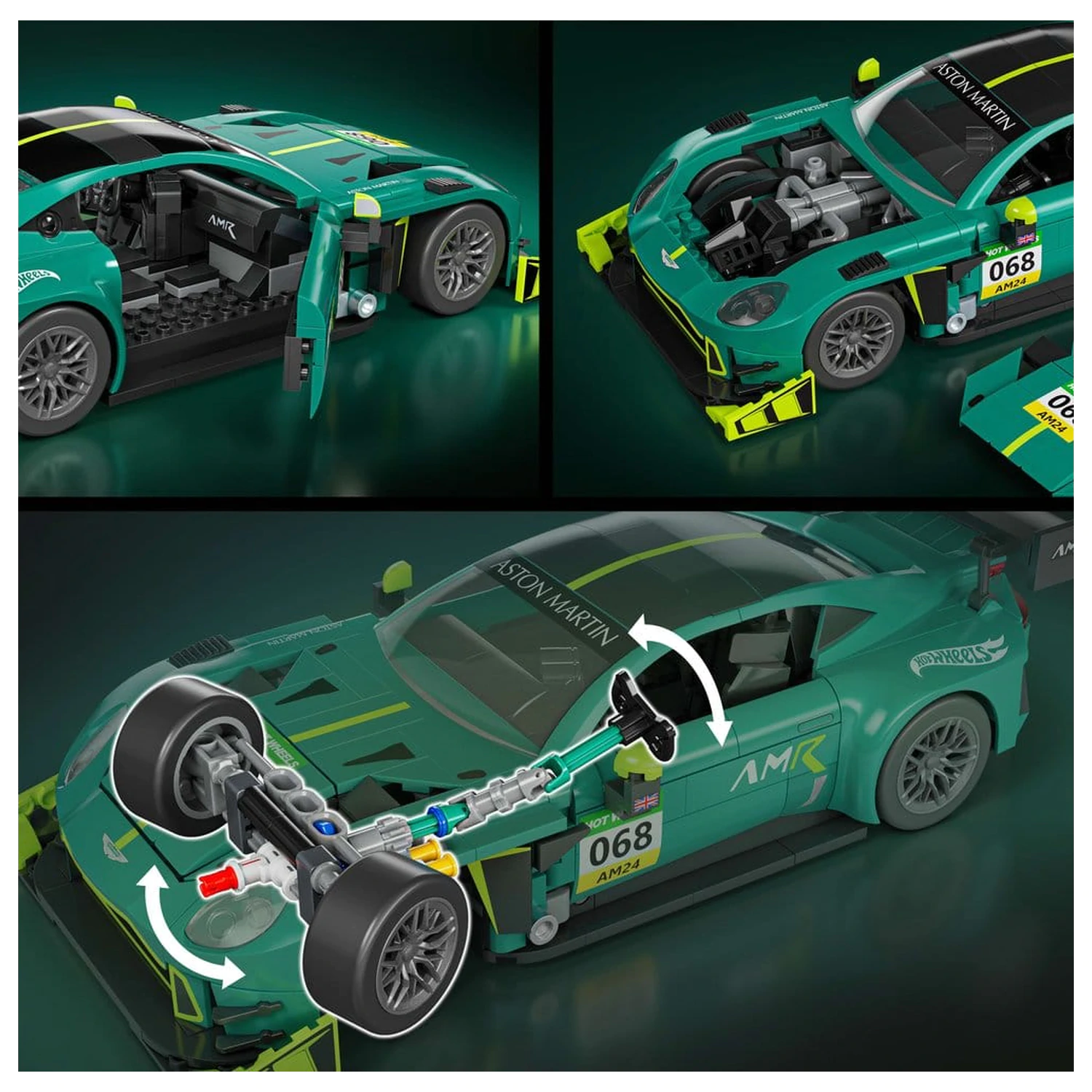 Hot Wheels Elite Mattel Brick Shop Stavebnica 1/16 '24 Aston Martin Vantage GT3 produktová fotografia