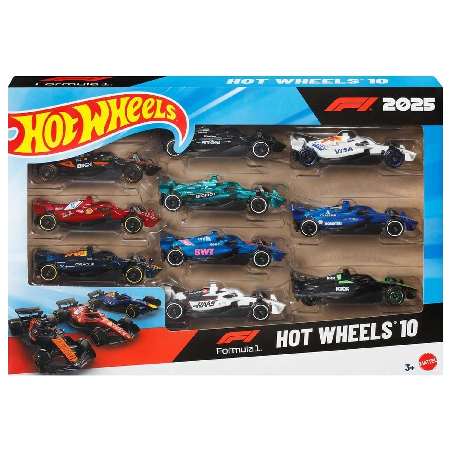 Hot Wheels F1 10-balenie áut produktová fotografia