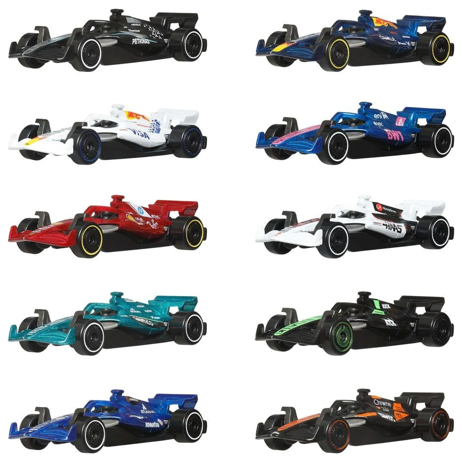 Hot Wheels F1 10-balenie áut produktová fotografia