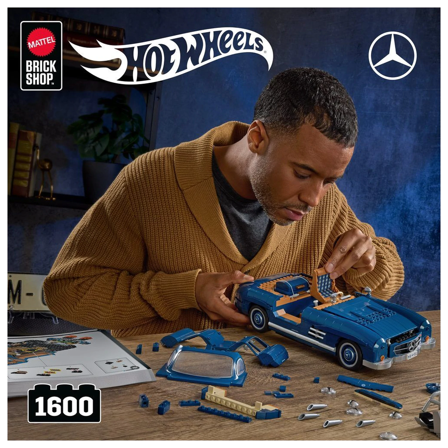 Hot Wheels Mercedes 300SL prémiová stavebnica produktová fotografia