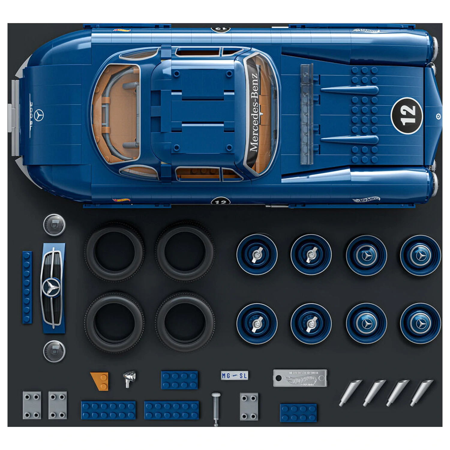 Hot Wheels Mercedes 300SL prémiová stavebnica produktová fotografia