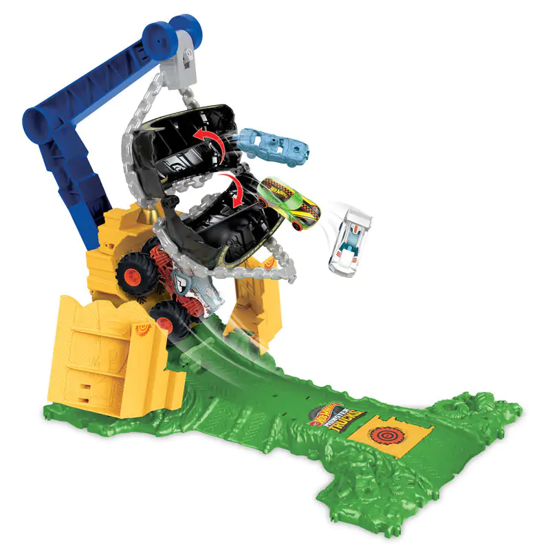 Hot Wheels Monster Trucks Arena Smashers Rhinomite Chargin Challenge – Súprava produktová fotografia