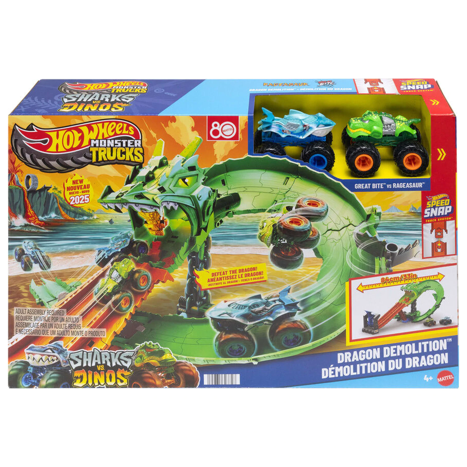 Hot Wheels Monster Trucks Dragon Demolition produktová fotografia
