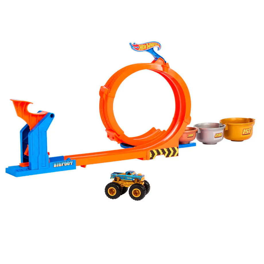 Hot Wheels Monster Trucks Loop and Flip Trofej Výzva Playset produktová fotografia