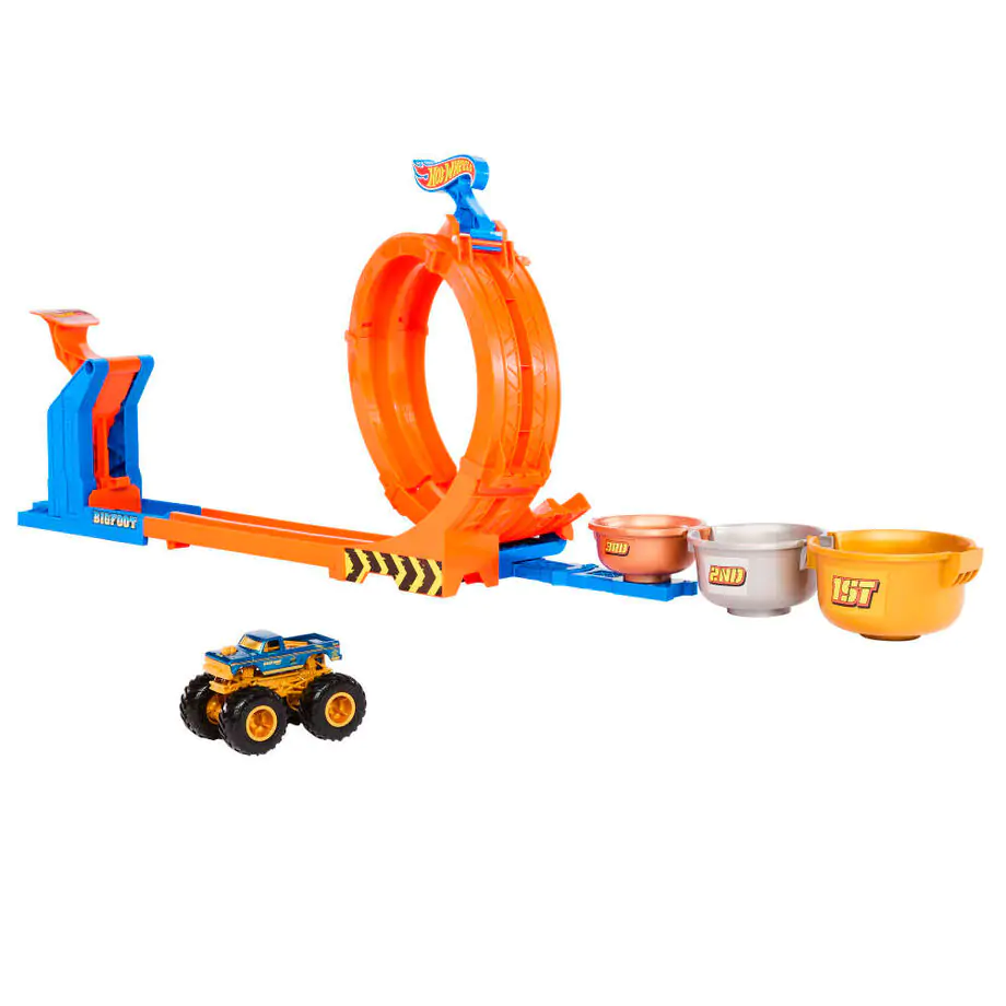 Hot Wheels Monster Trucks Loop and Flip Trofej Výzva Playset produktová fotografia