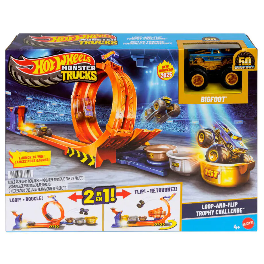 Hot Wheels Monster Trucks Loop and Flip Trofej Výzva Playset produktová fotografia