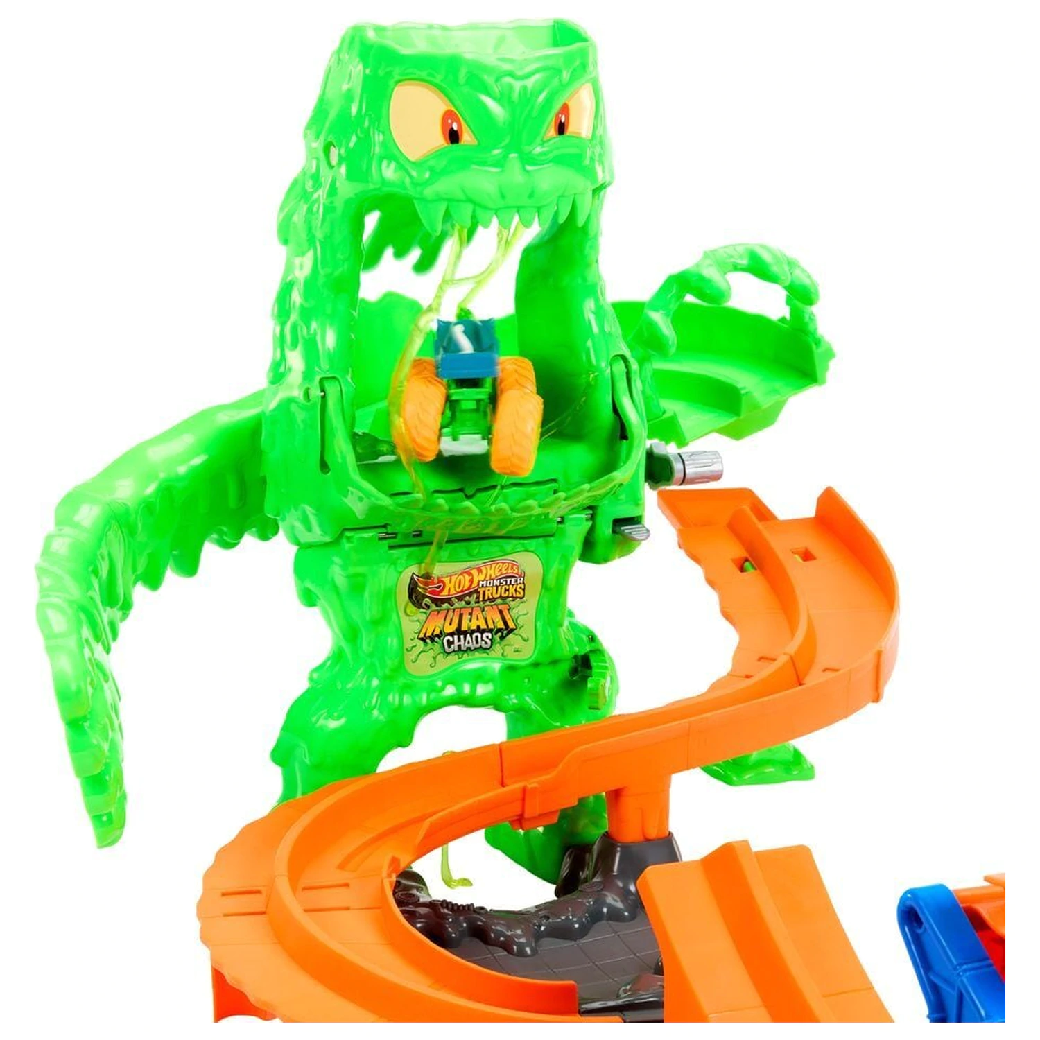 Hot Wheels Monster Trucks Mutant Chaos Monster Takedown hracia súprava produktová fotografia