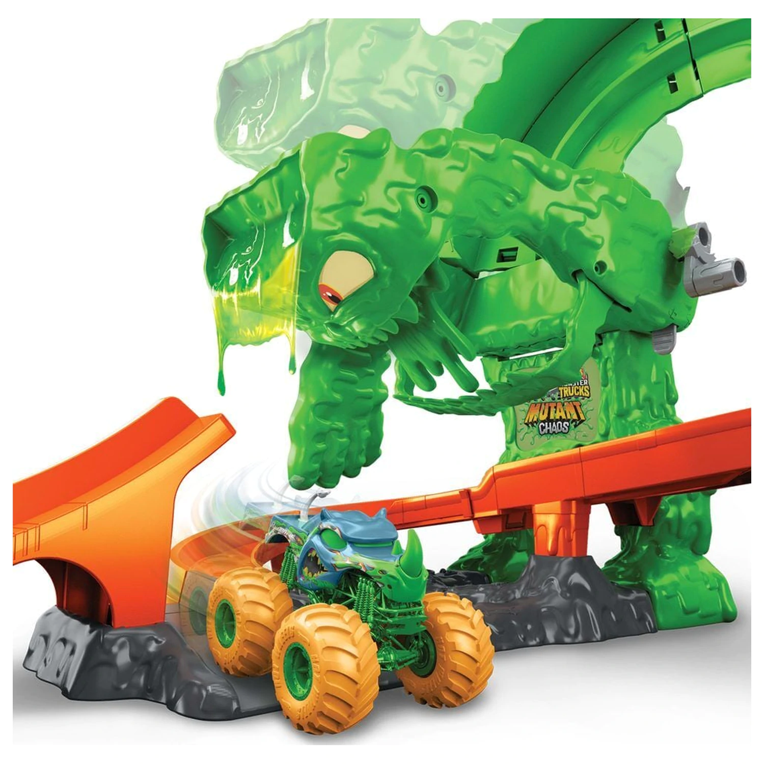Hot Wheels Monster Trucks Mutant Chaos Monster Takedown hracia súprava produktová fotografia