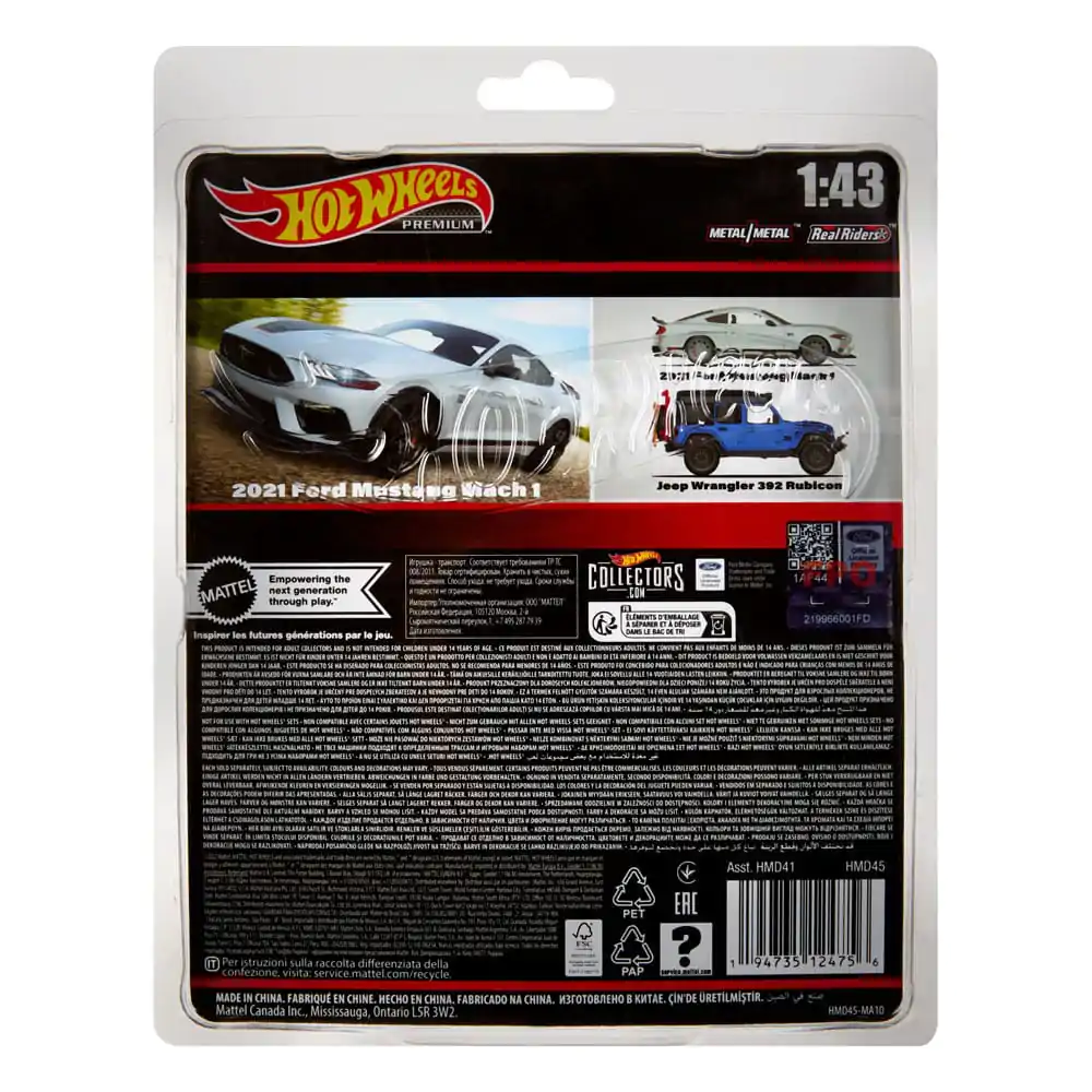 Hot Wheels Premium Zberateľské autíčko 1/43 2021 Ford Mustang Mach 1 produktová fotografia
