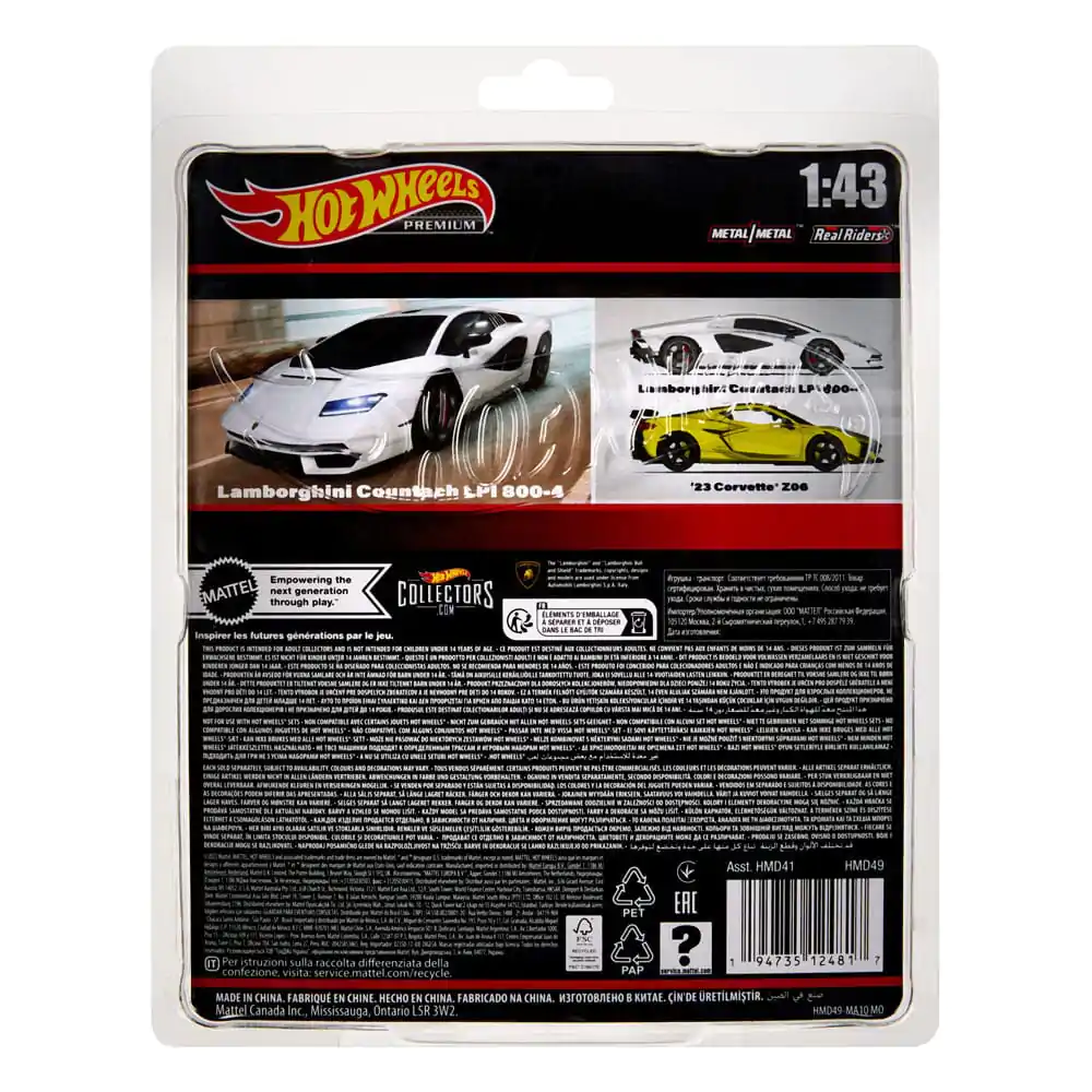 Hot Wheels Premium Diecast vozidlo 1/43 Lamborghini Countach LPI 800-4 produktová fotografia