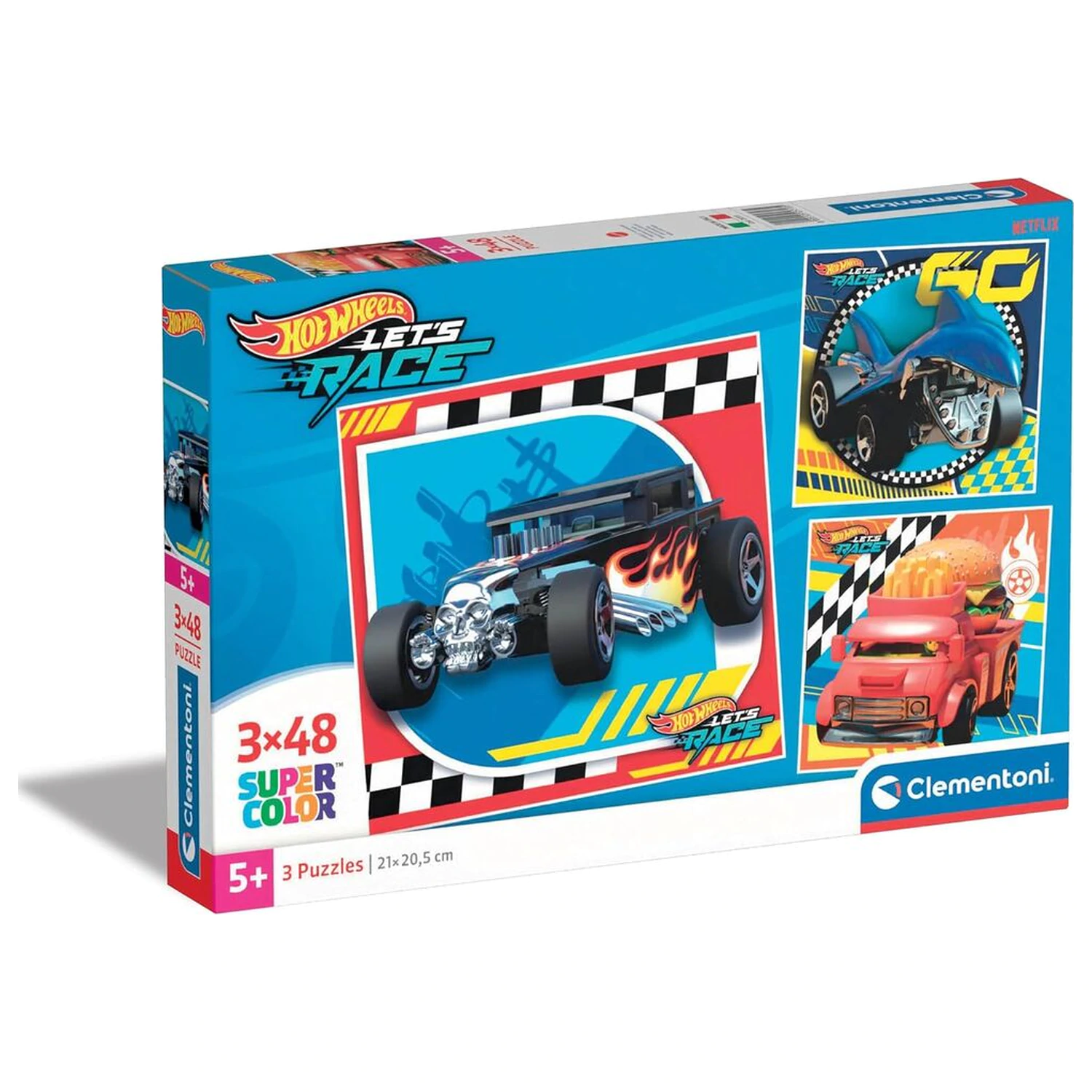 Hot Wheels puzzle 3 x 48 dielikov produktová fotografia