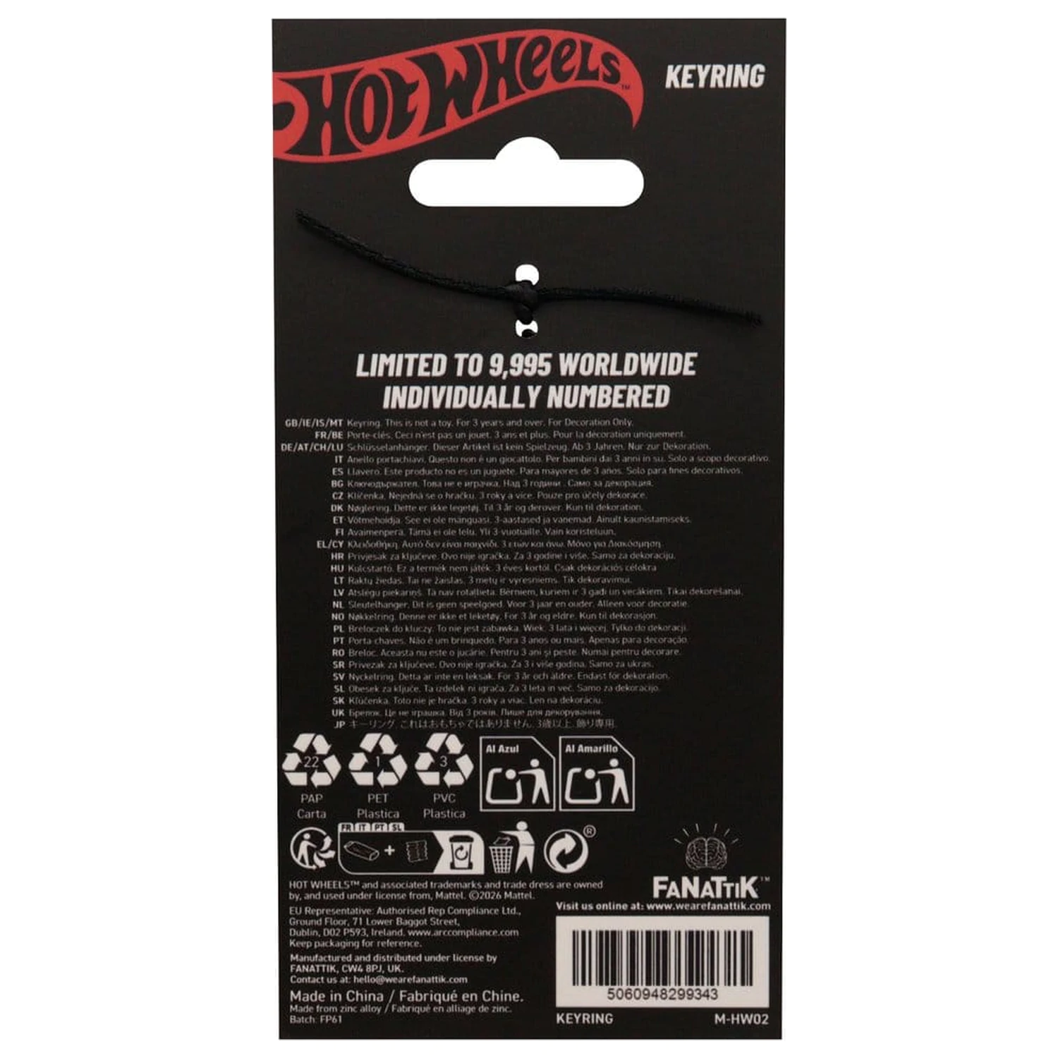 Hot Wheels kľúčenka Race 'Em Collect 'Em Limitovaná Edícia produktová fotografia