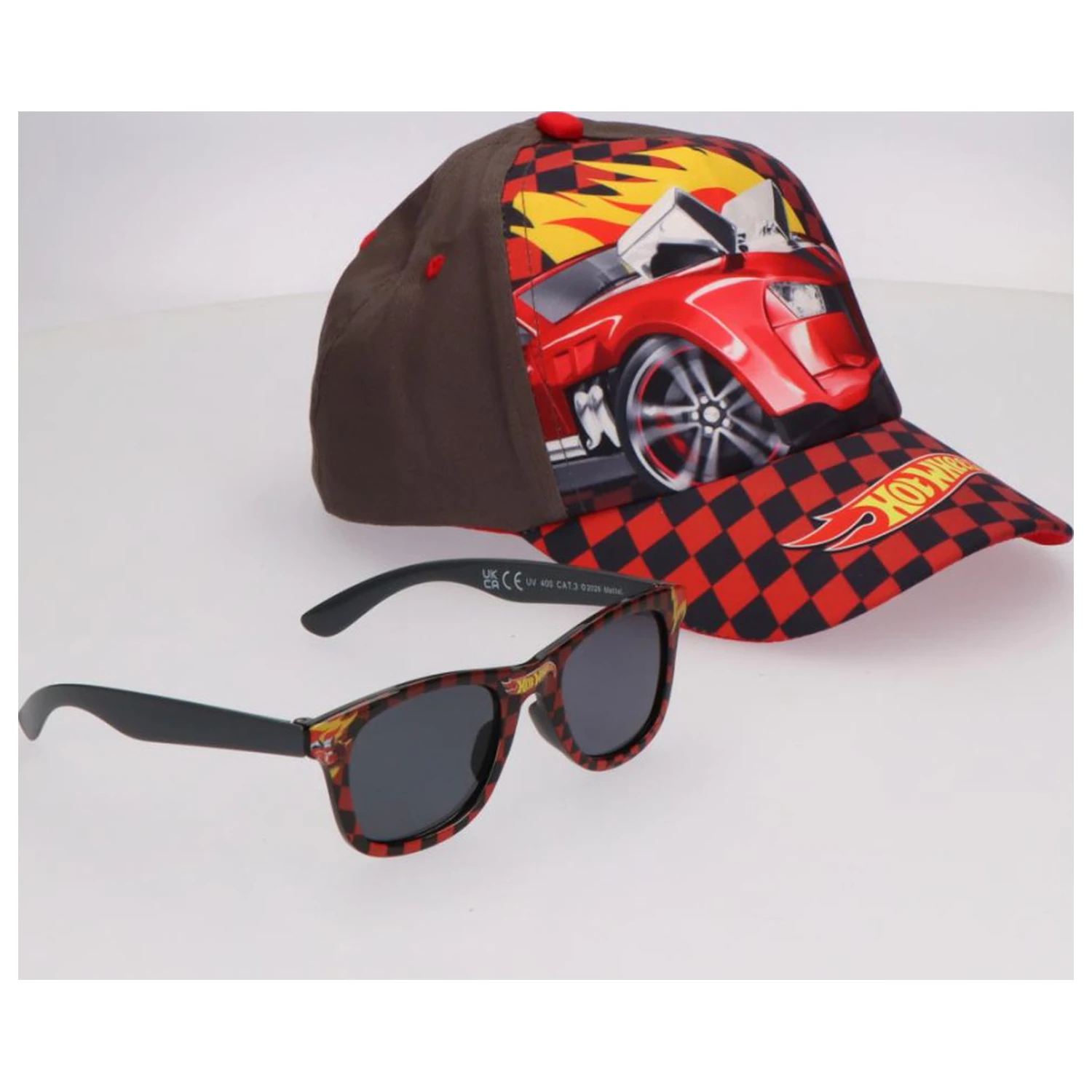 Hot Wheels Racing Slnečné okuliare a súprava bejzbalovej čiapky produktová fotografia