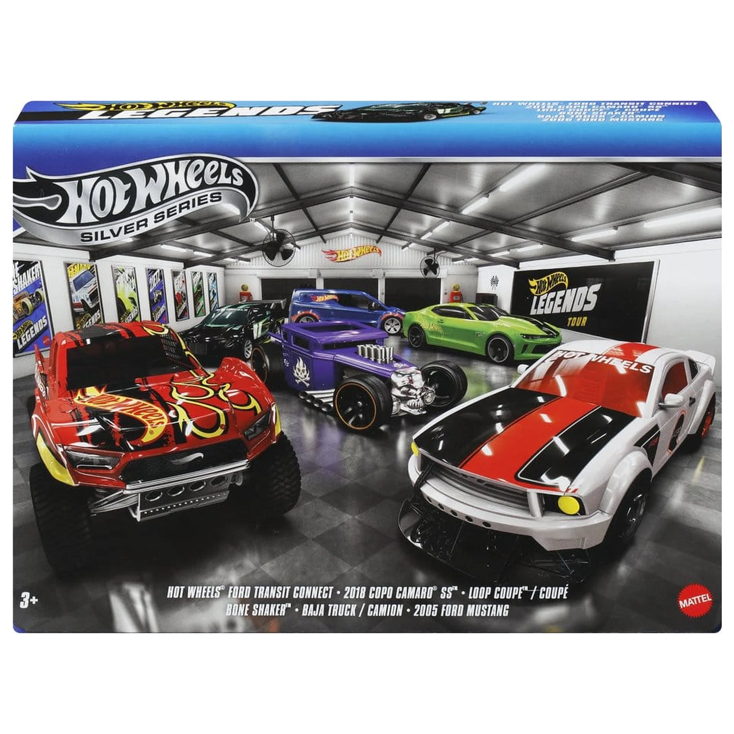 Hot Wheels Silver Series Die-Cast vozidlo, 6-balenie, 1/64 Legends produktová fotografia