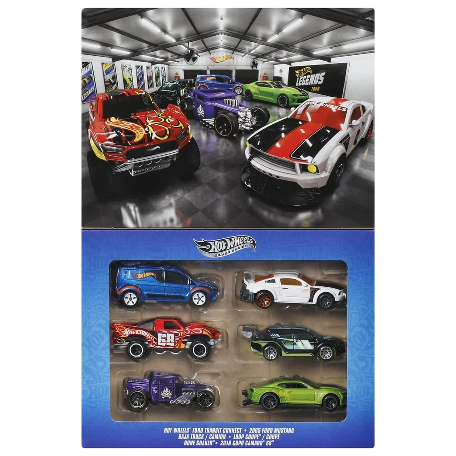 Hot Wheels Silver Series Die-Cast vozidlo, 6-balenie, 1/64 Legends produktová fotografia