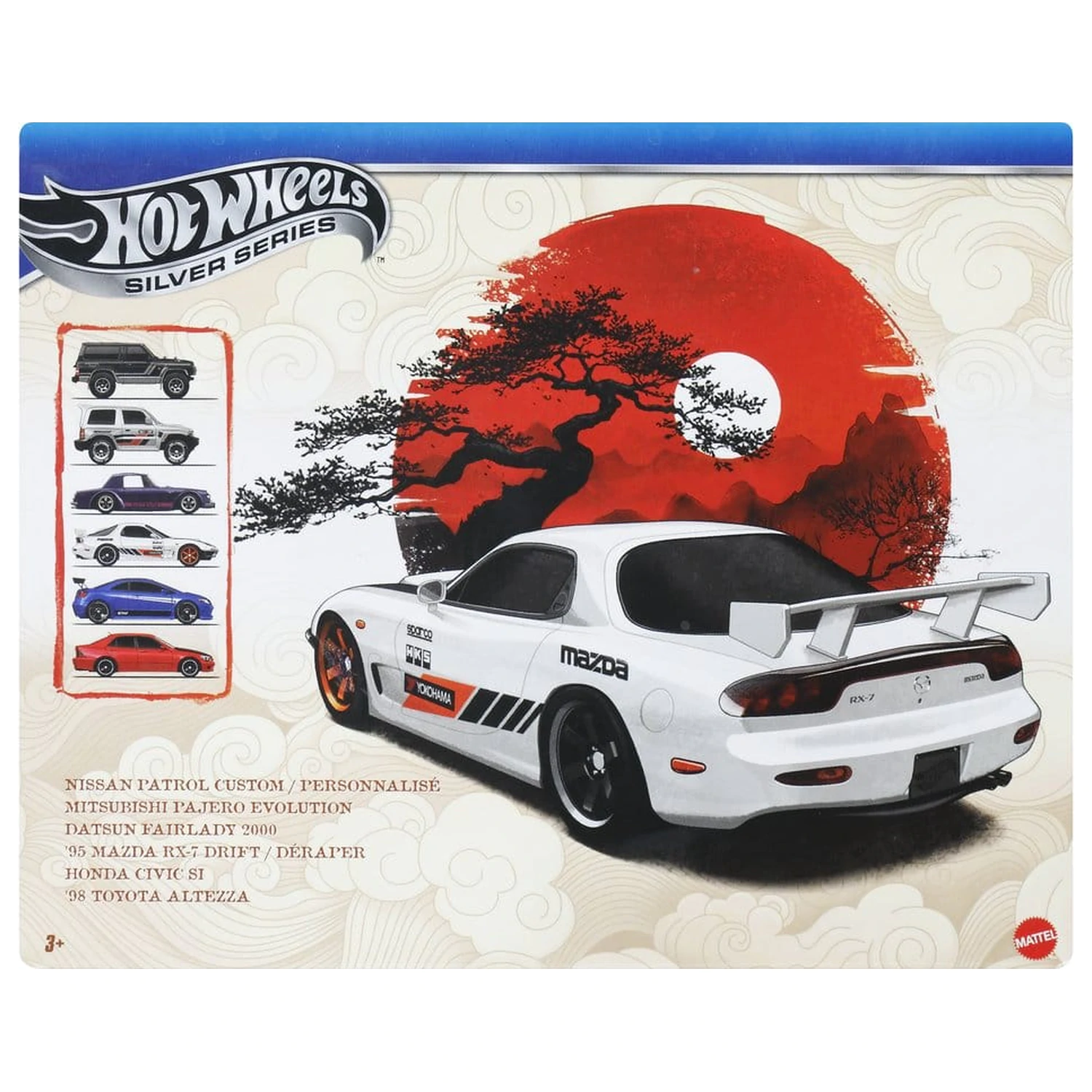 Hot Wheels Silver Series modelové vozidlo 6-balenie 1/64 Streets of Japan produktová fotografia