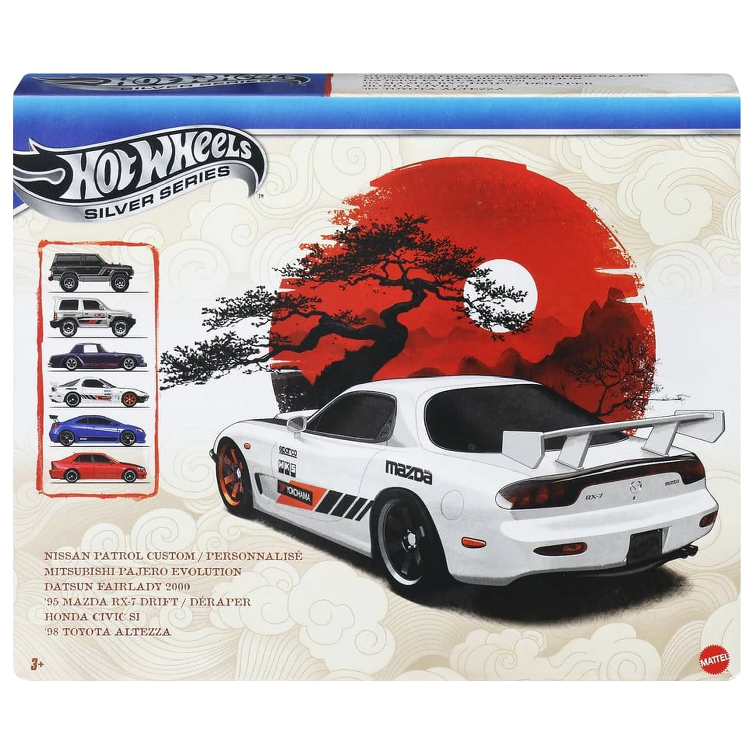 Hot Wheels Silver Series modelové vozidlo 6-balenie 1/64 Streets of Japan produktová fotografia