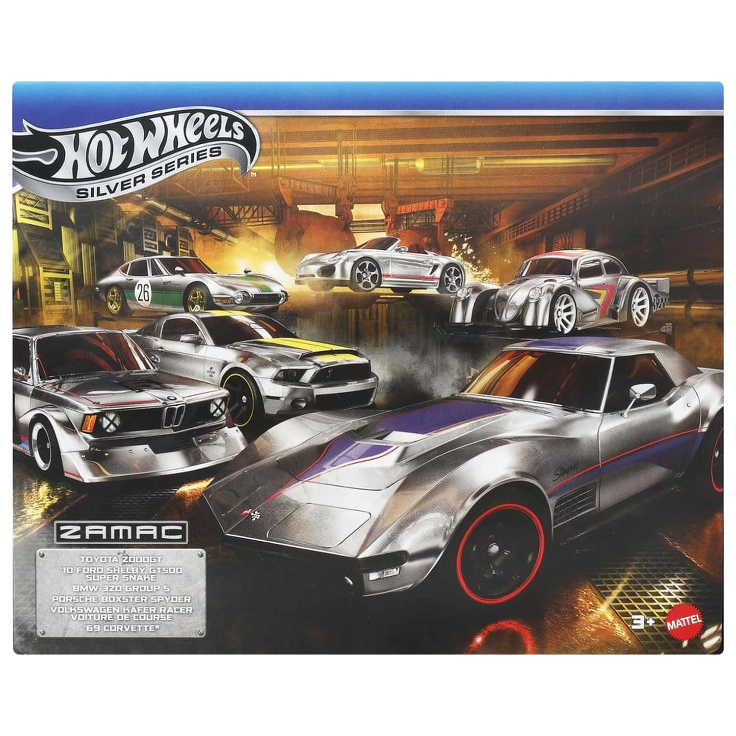 Hot Wheels Silver Series modelové vozidlo 6-balenie 1/64 ZAMAC produktová fotografia