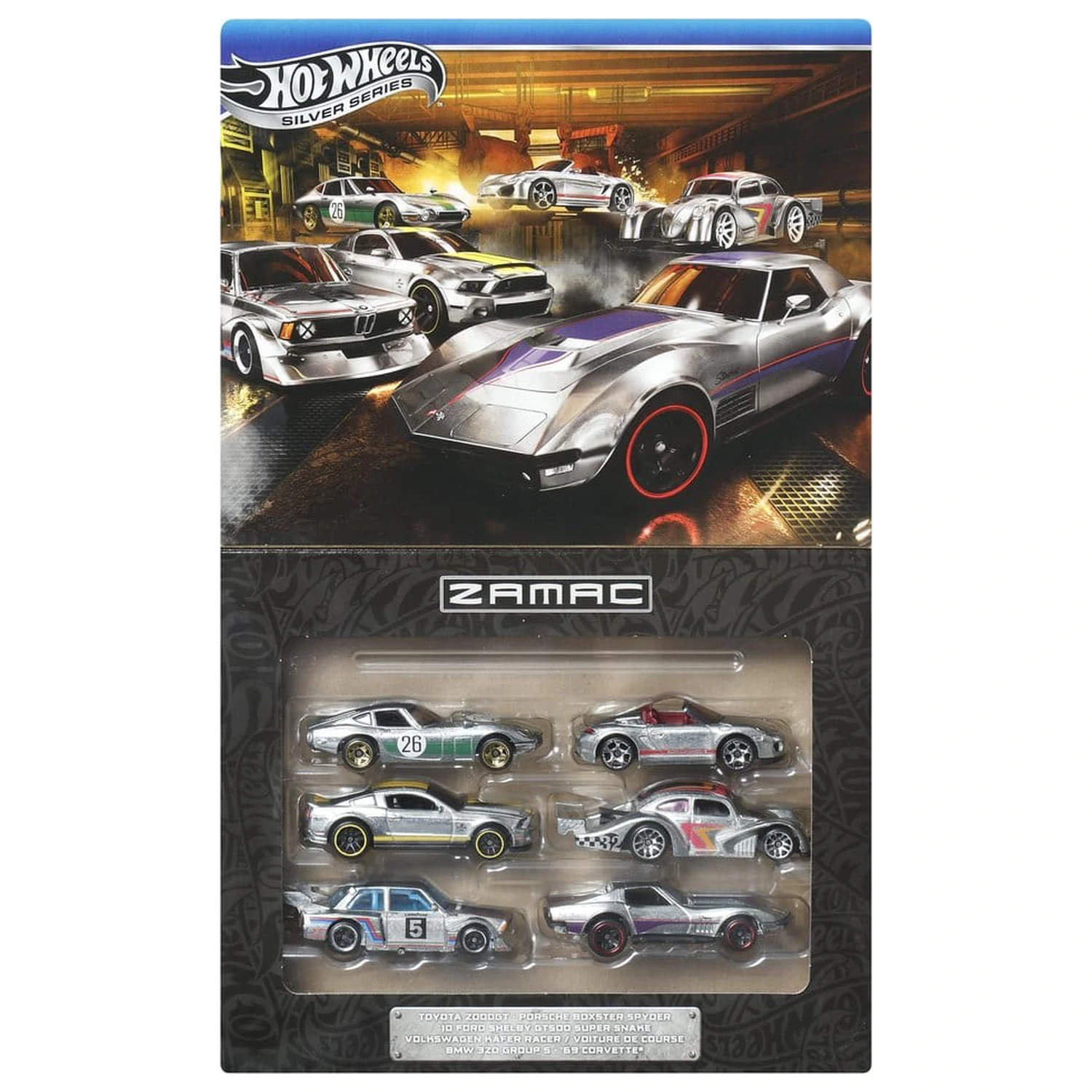 Hot Wheels Silver Series modelové vozidlo 6-balenie 1/64 ZAMAC produktová fotografia