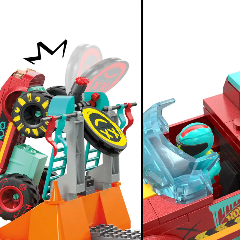 Hot Wheels Smash & Crash Demo Derby Extreme Trick Course MEGA Construx MEGA stavebnica produktová fotografia