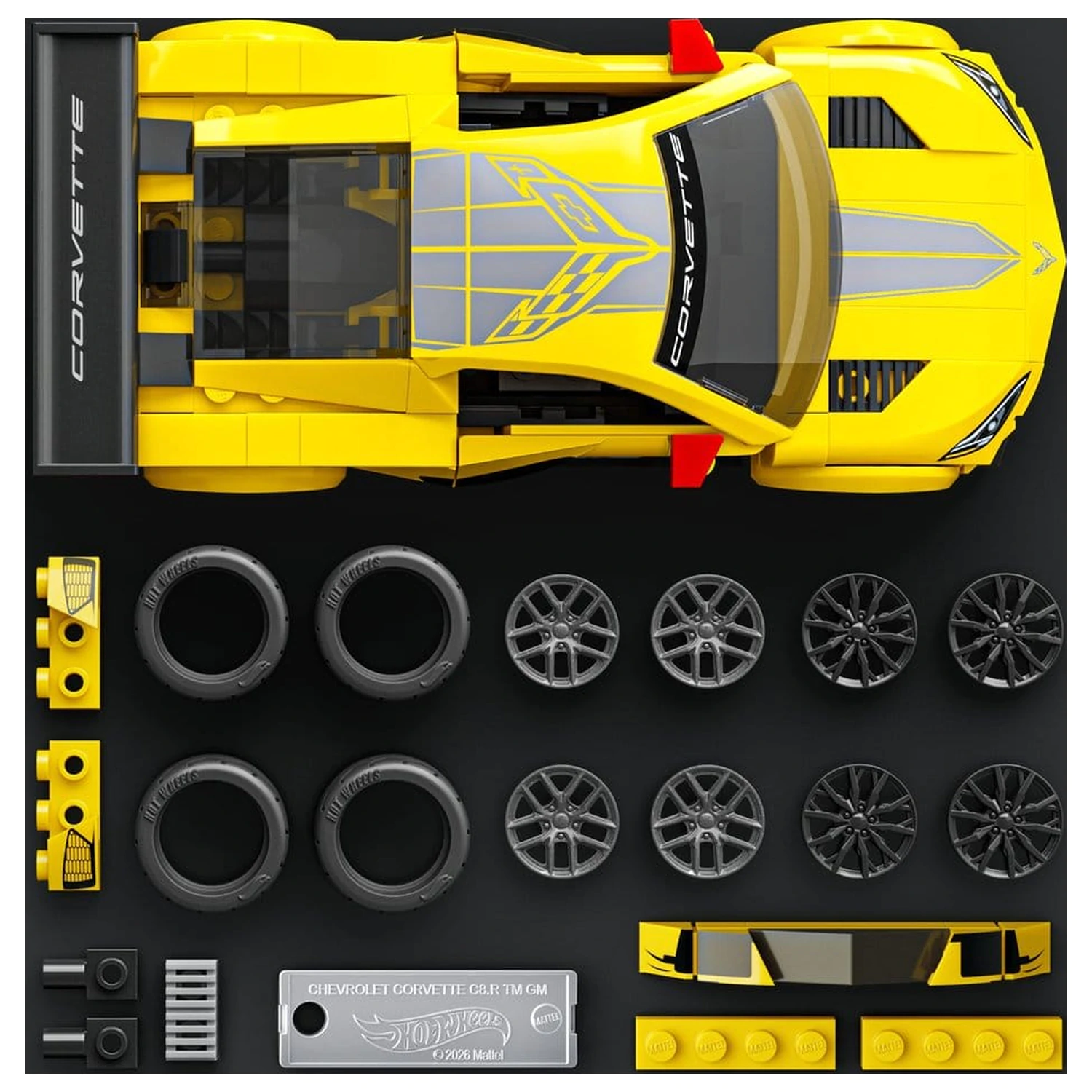 Hot Wheels Speed Mattel Brick Shop Stavebnica 1/32 '20 Corvette C8.R produktová fotografia