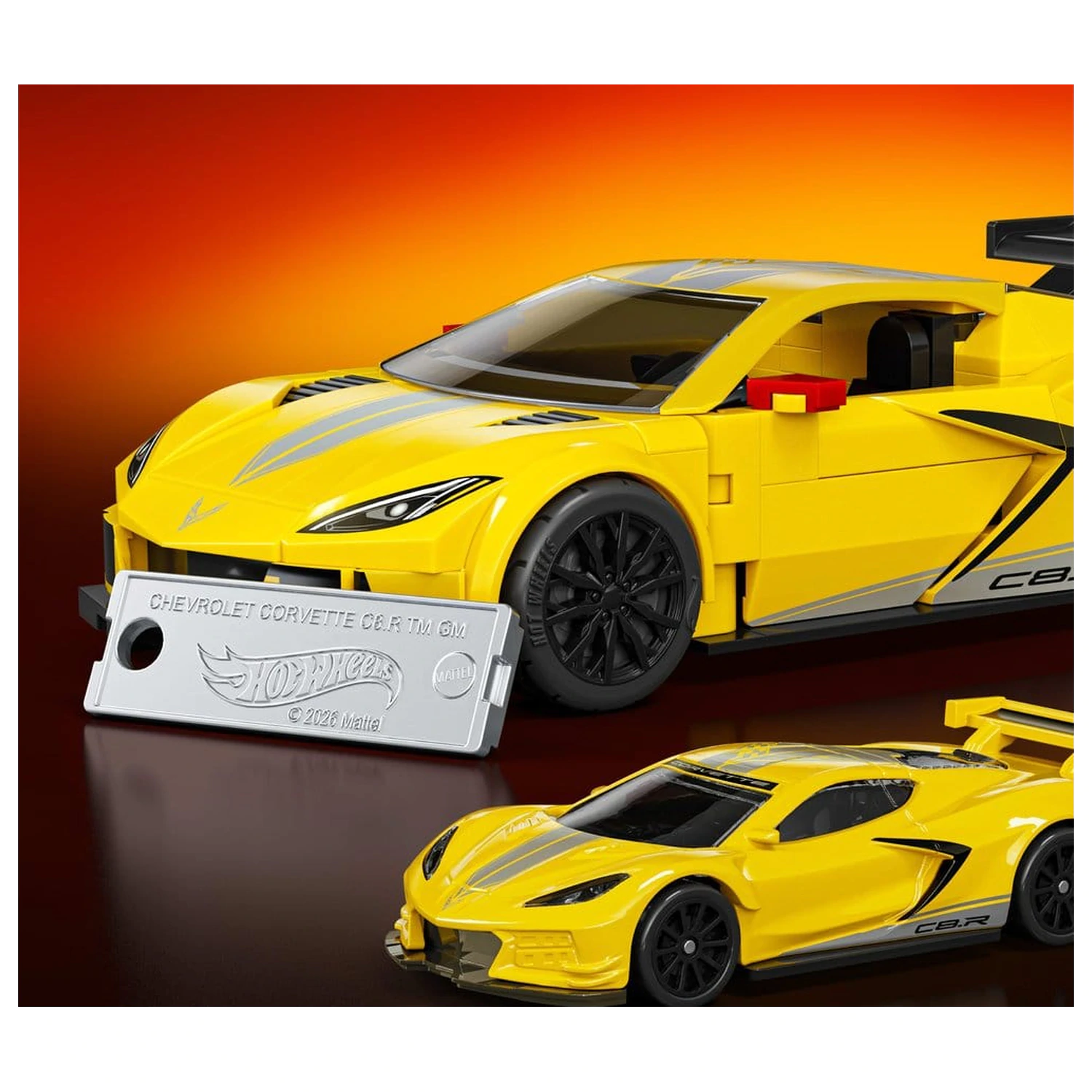 Hot Wheels Speed Mattel Brick Shop Stavebnica 1/32 '20 Corvette C8.R produktová fotografia