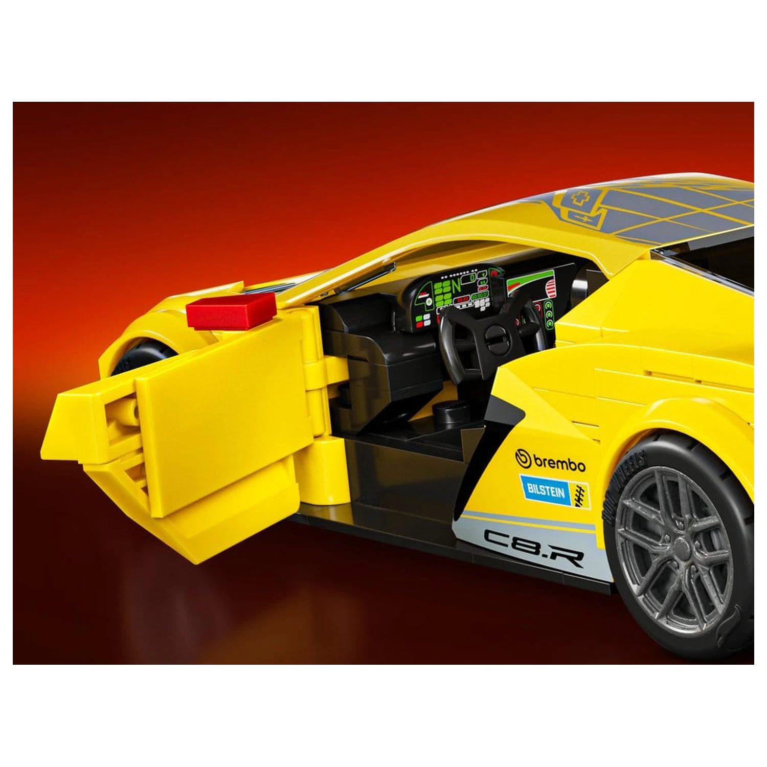 Hot Wheels Speed Mattel Brick Shop Stavebnica 1/32 '20 Corvette C8.R produktová fotografia