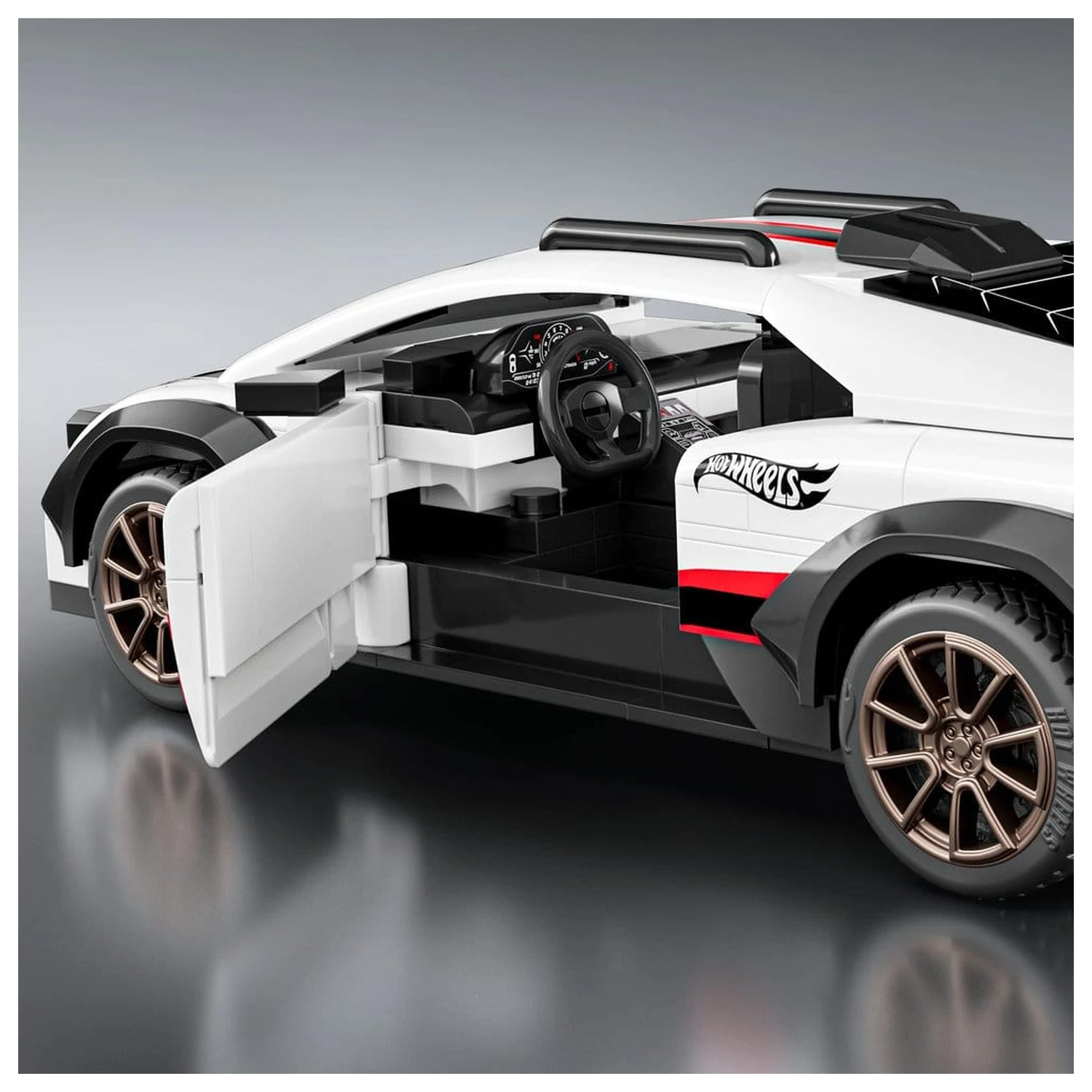 Hot Wheels Speed Mattel Brick Shop Stavebnica 1/32 Lamborghini Huracán Sterrato produktová fotografia