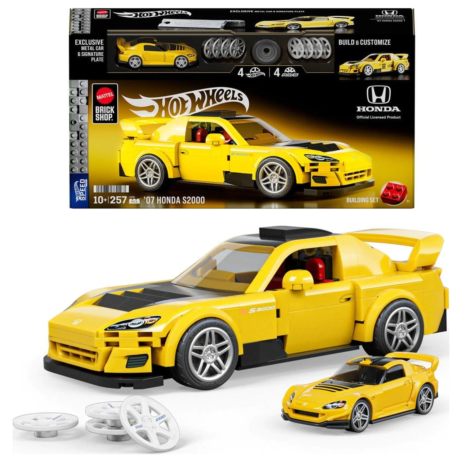 Hot Wheels Speed Series Mattel Brick Shop Stavebnica 1/32 '07 Honda S2000 produktová fotografia