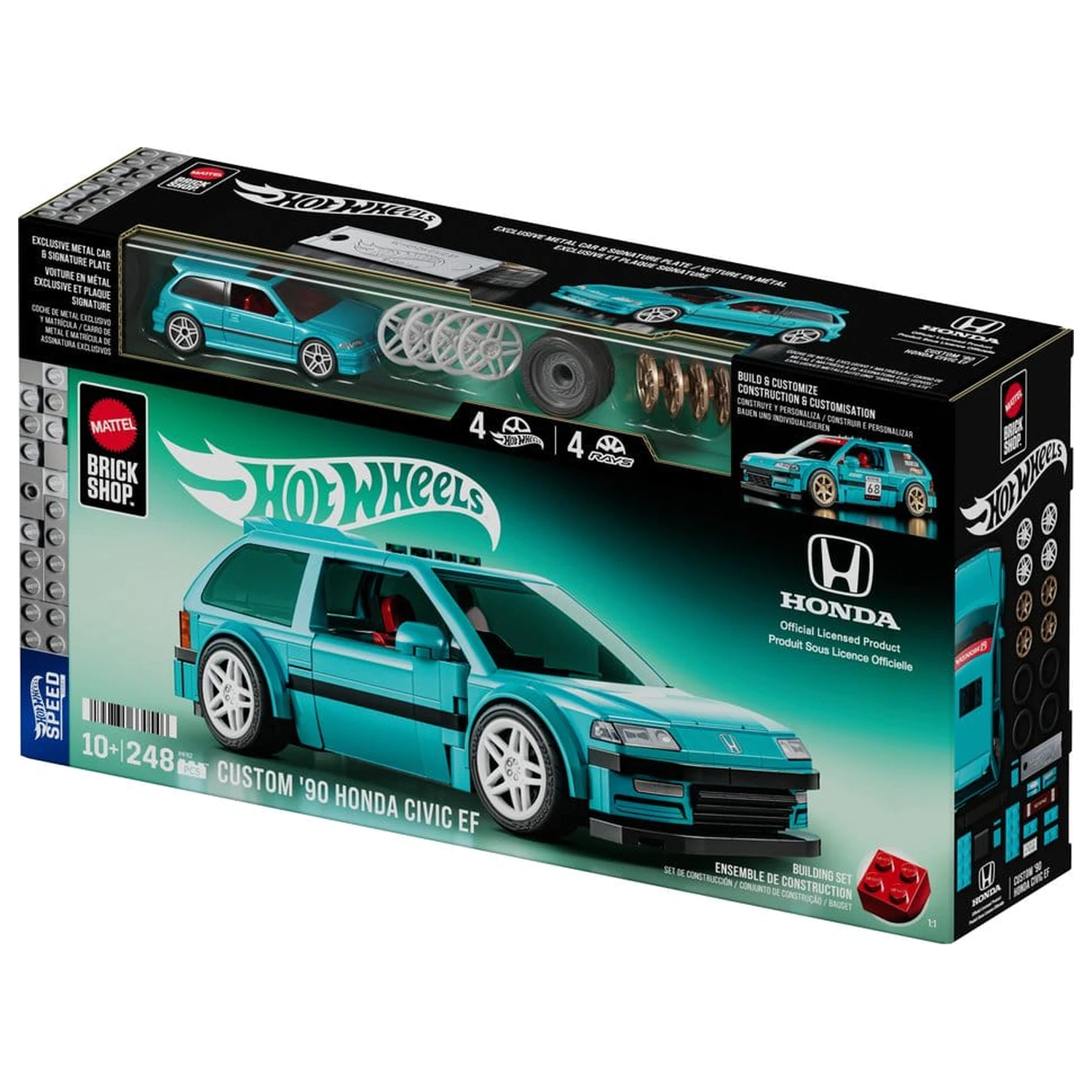 Hot Wheels Speed Series Mattel Brick Shop Stavebnica 1/32 Custom ’90 Honda Civic EF produktová fotografia