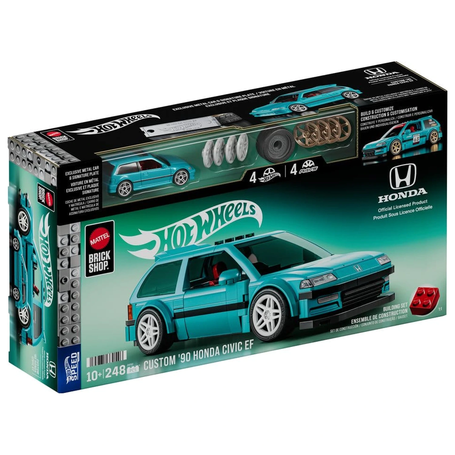Hot Wheels Speed Series Mattel Brick Shop Stavebnica 1/32 Custom ’90 Honda Civic EF produktová fotografia