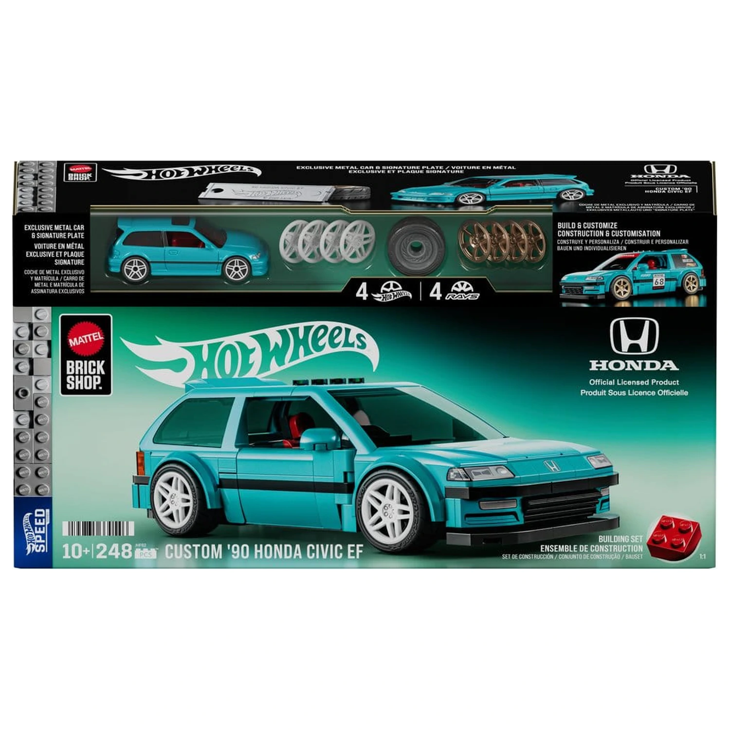 Hot Wheels Speed Series Mattel Brick Shop Stavebnica 1/32 Custom ’90 Honda Civic EF produktová fotografia