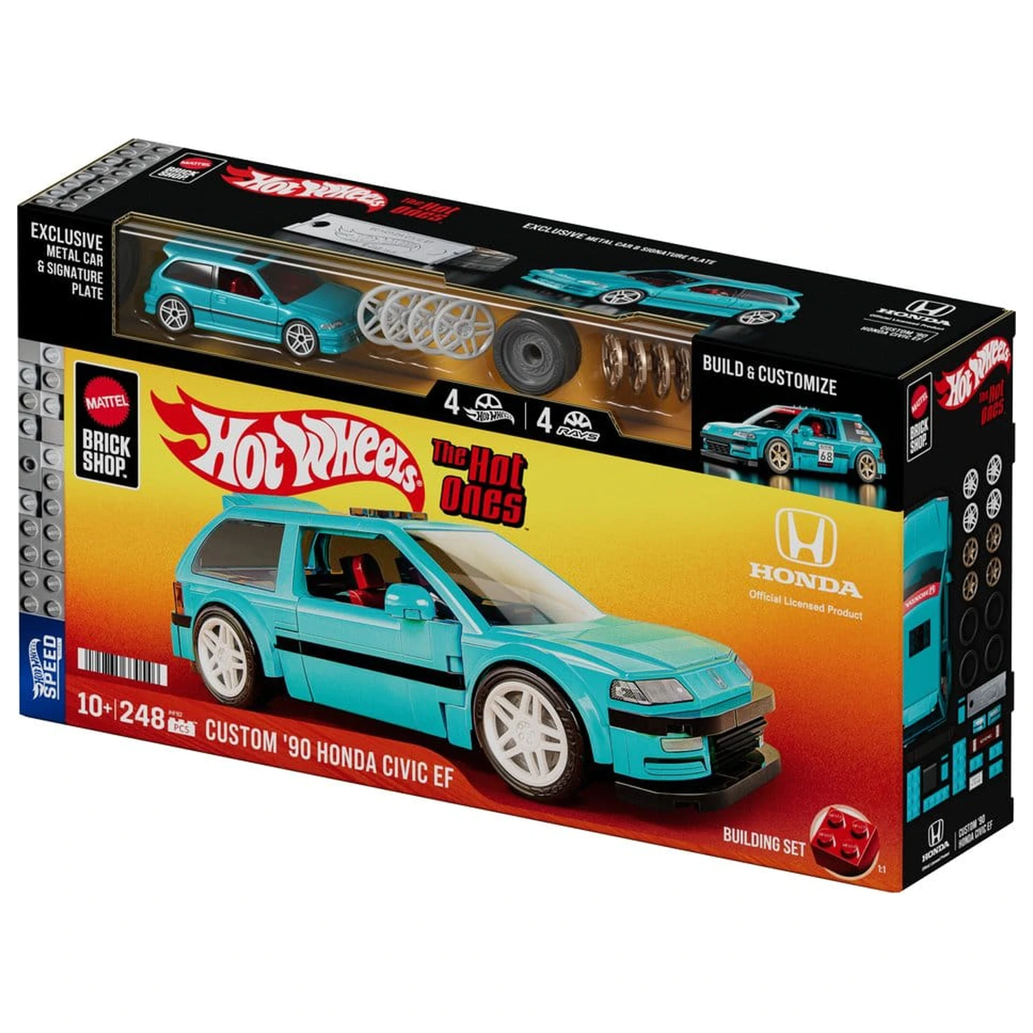 Hot Wheels Speed Series Mattel Brick Shop Stavebnica 1/32 Custom ’90 Honda Civic EF produktová fotografia