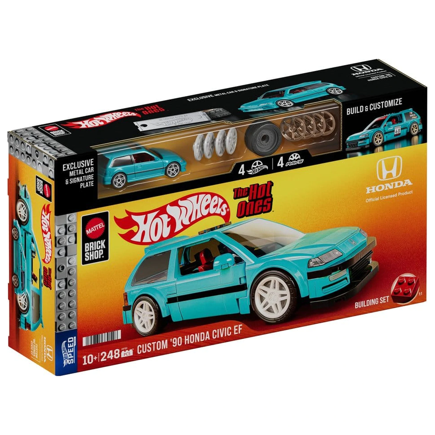 Hot Wheels Speed Series Mattel Brick Shop Stavebnica 1/32 Custom ’90 Honda Civic EF produktová fotografia