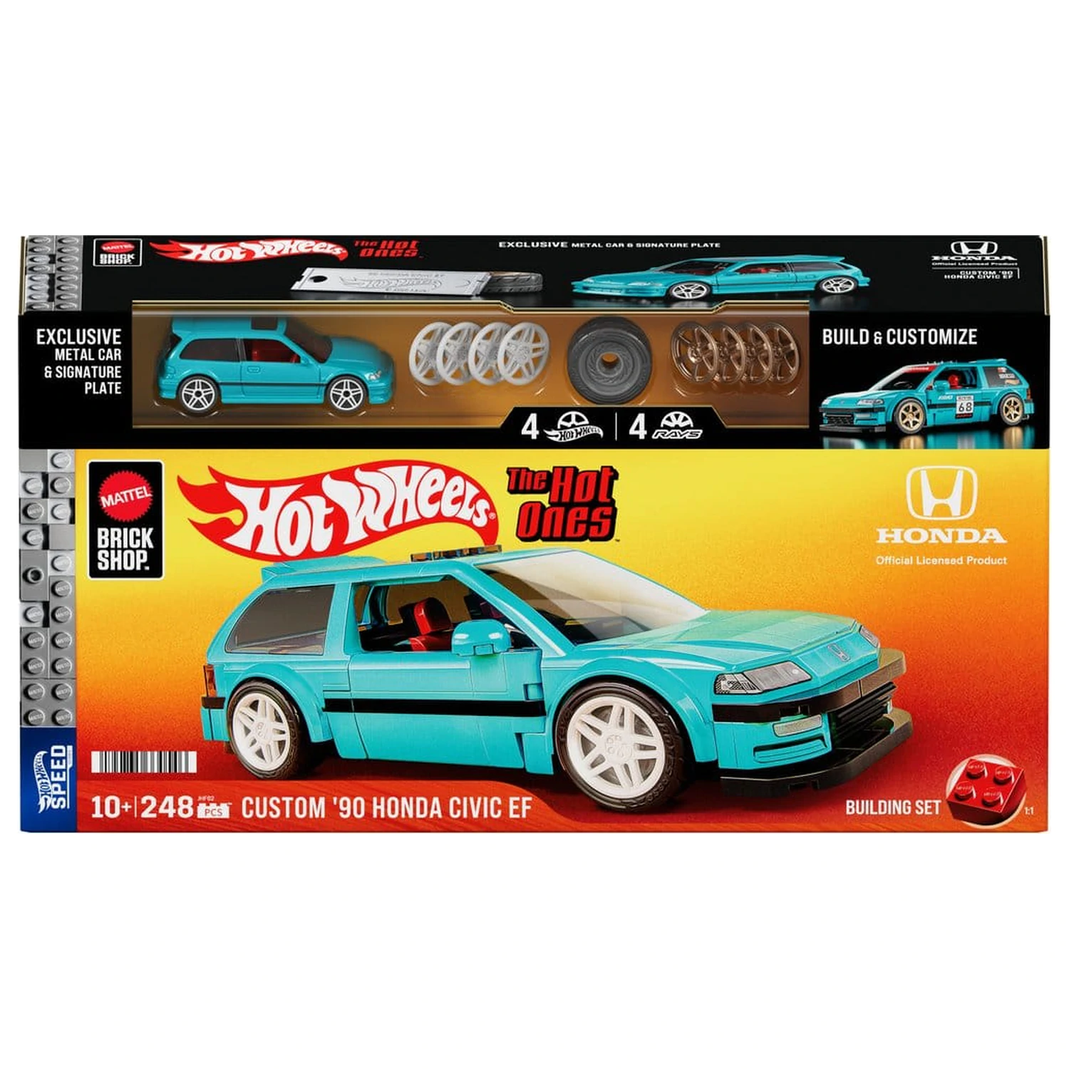 Hot Wheels Speed Series Mattel Brick Shop Stavebnica 1/32 Custom ’90 Honda Civic EF produktová fotografia