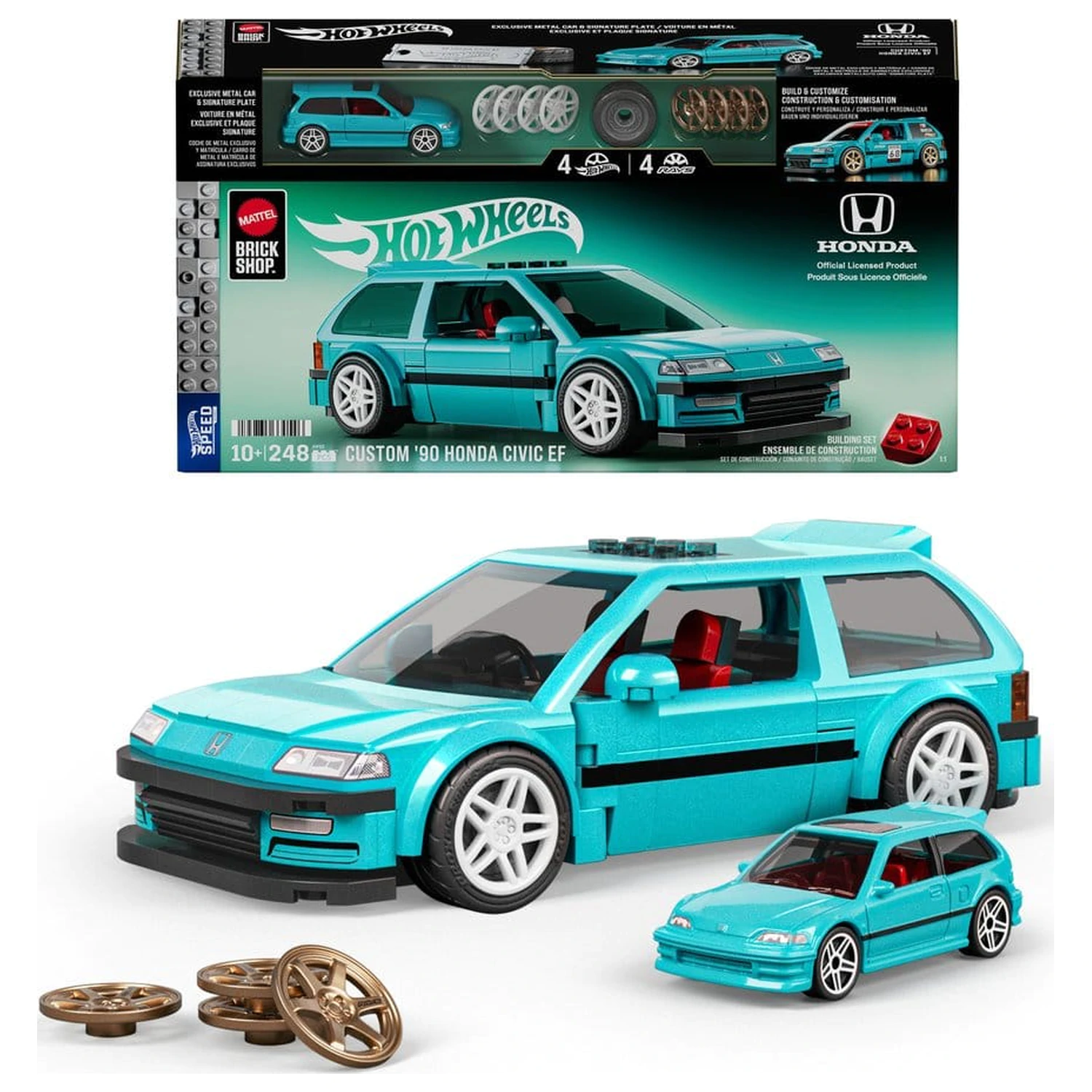 Hot Wheels Speed Series Mattel Brick Shop Stavebnica 1/32 Custom ’90 Honda Civic EF produktová fotografia