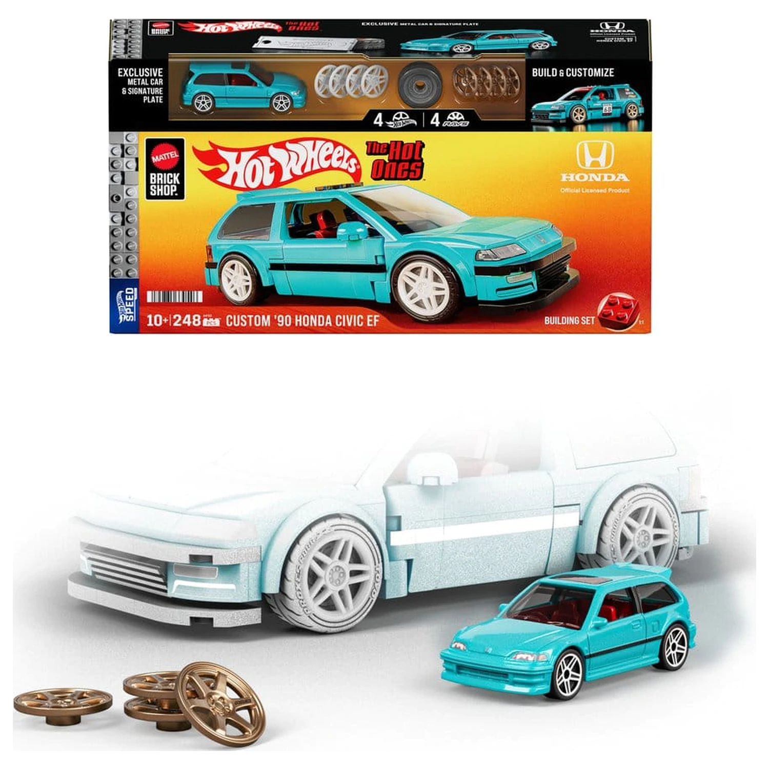 Hot Wheels Speed Series Mattel Brick Shop Stavebnica 1/32 Custom ’90 Honda Civic EF produktová fotografia