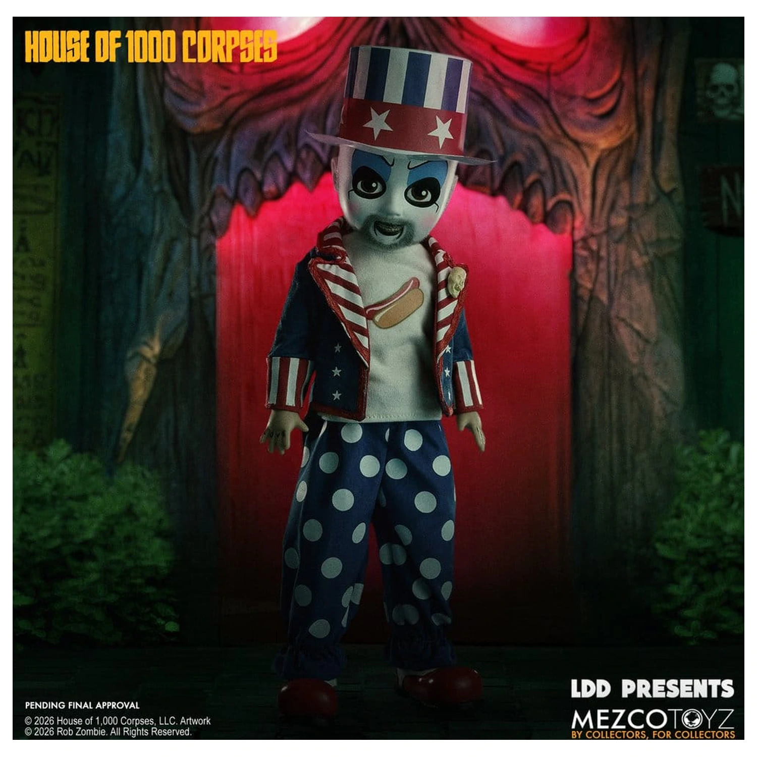 House of 1000 Corpses LDD Presents Bábika Captain Spaulding 25 cm produktová fotografia