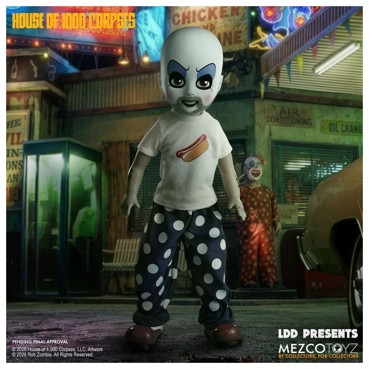 House of 1000 Corpses LDD Presents Bábika Captain Spaulding 25 cm produktová fotografia