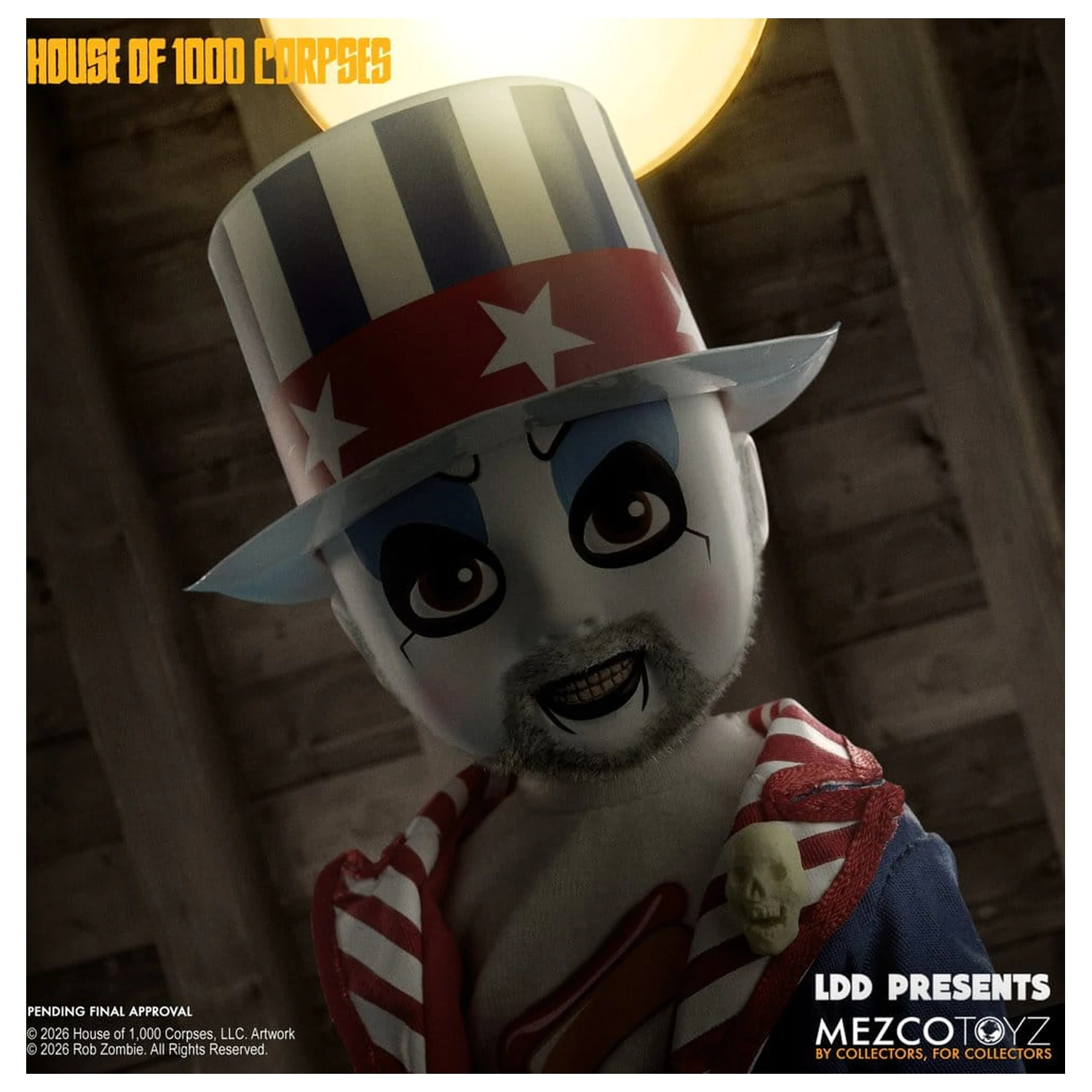 House of 1000 Corpses LDD Presents Bábika Captain Spaulding 25 cm produktová fotografia