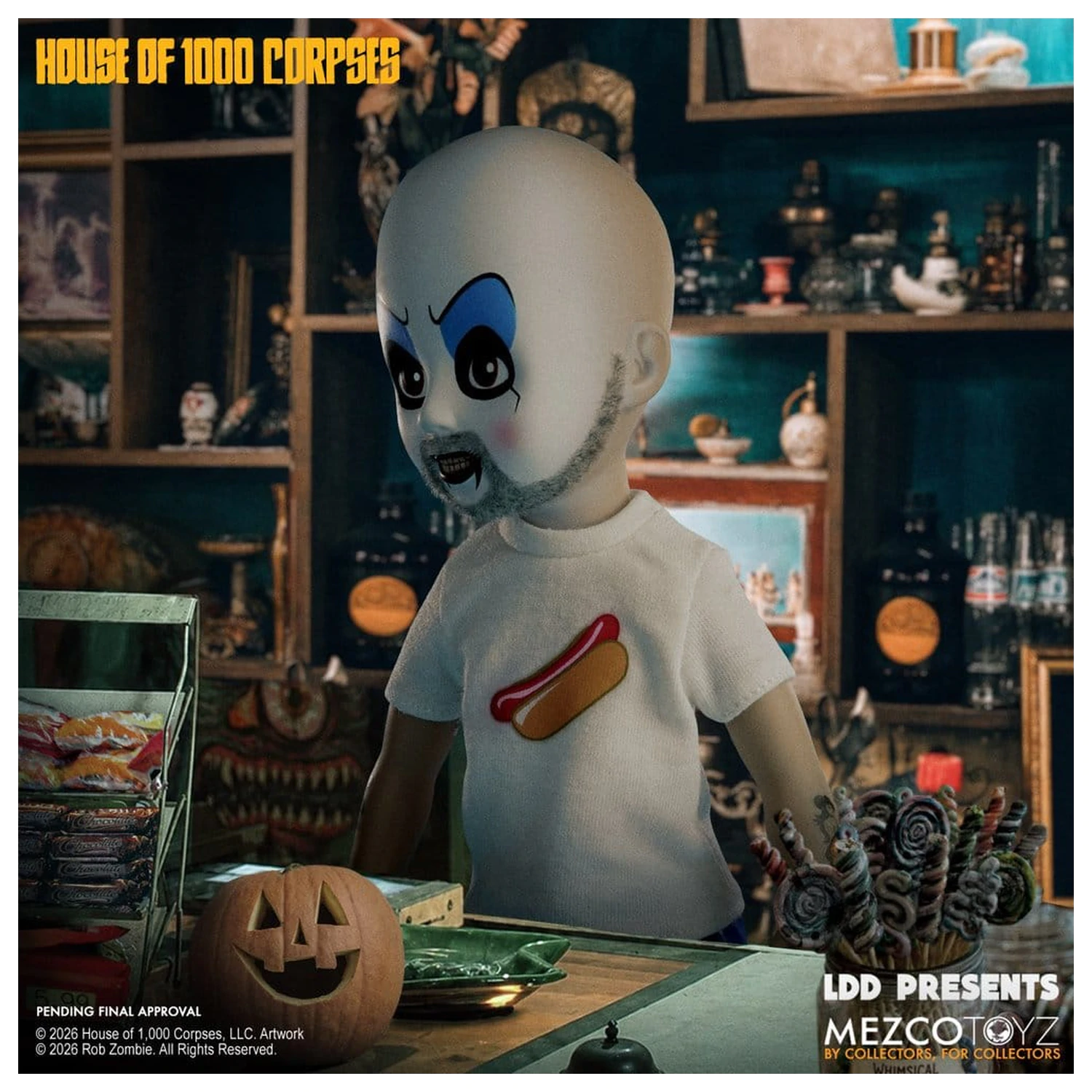House of 1000 Corpses LDD Presents Bábika Captain Spaulding 25 cm produktová fotografia