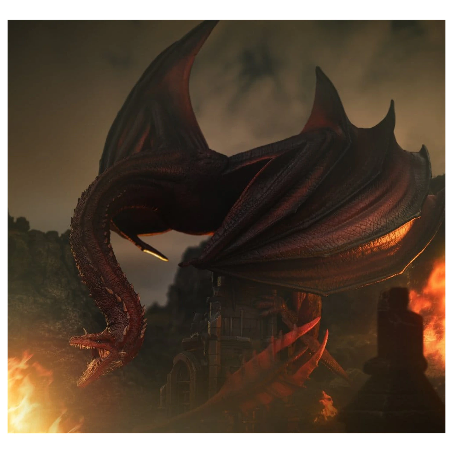 House of the Dragon Icons Socha Caraxes 36 cm produktová fotografia