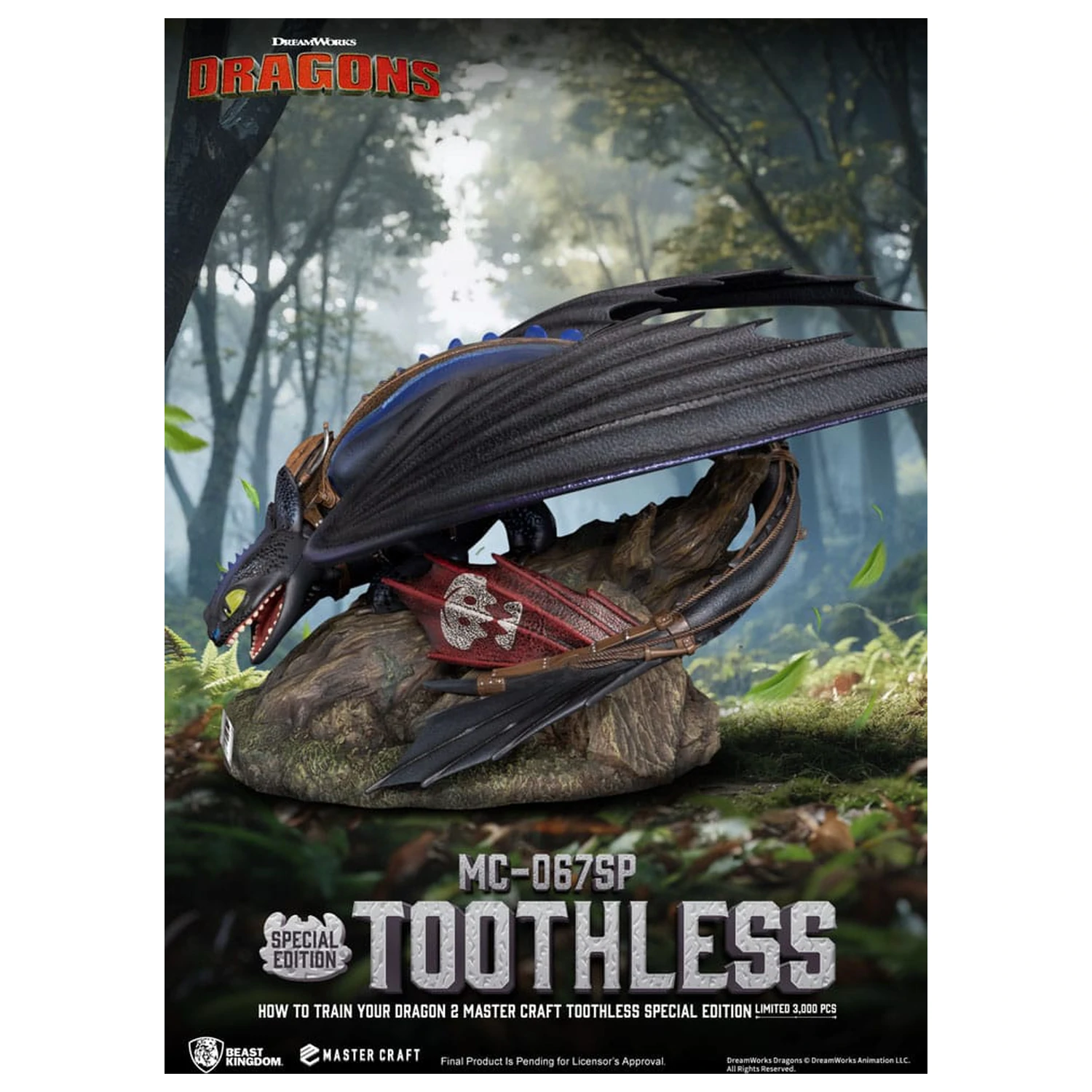 How To Train Your Dragon 2 Master Craft Socha Toothless 38 cm produktová fotografia