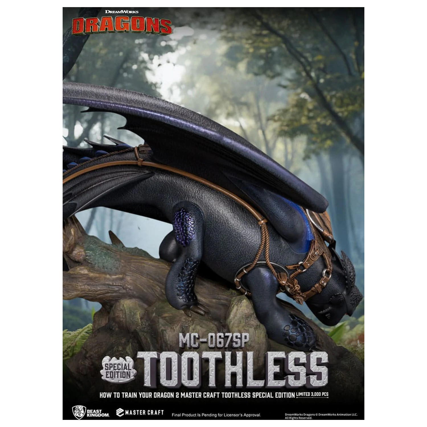 How To Train Your Dragon 2 Master Craft Socha Toothless 38 cm produktová fotografia