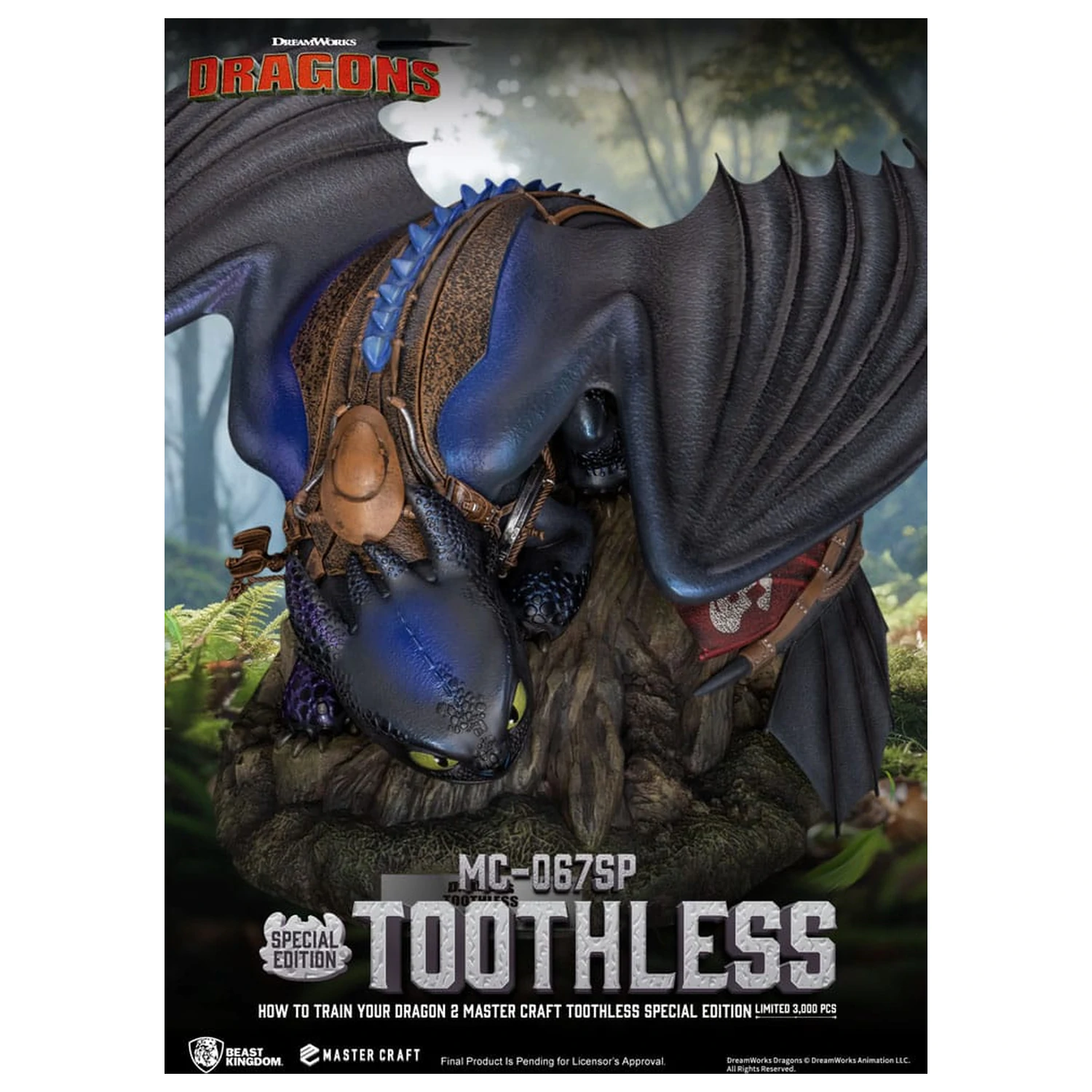 How To Train Your Dragon 2 Master Craft Socha Toothless 38 cm produktová fotografia