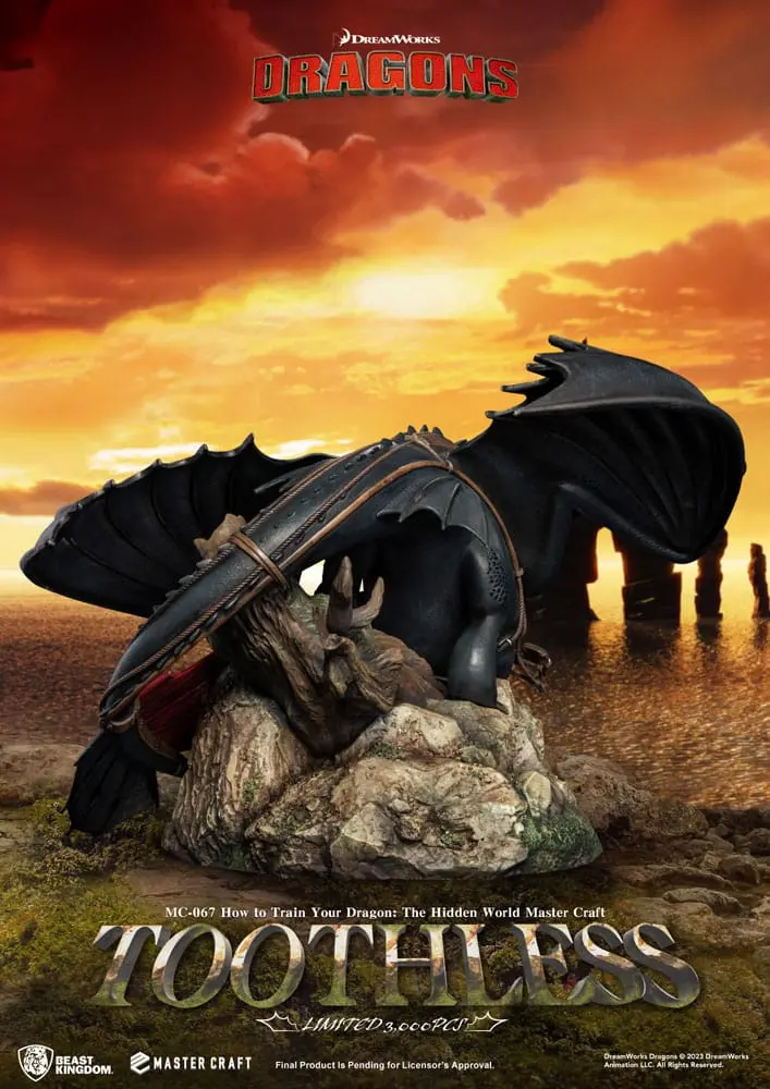 Soška How To Train Your Dragon Master Craft Toothless 24 cm produktová fotografia